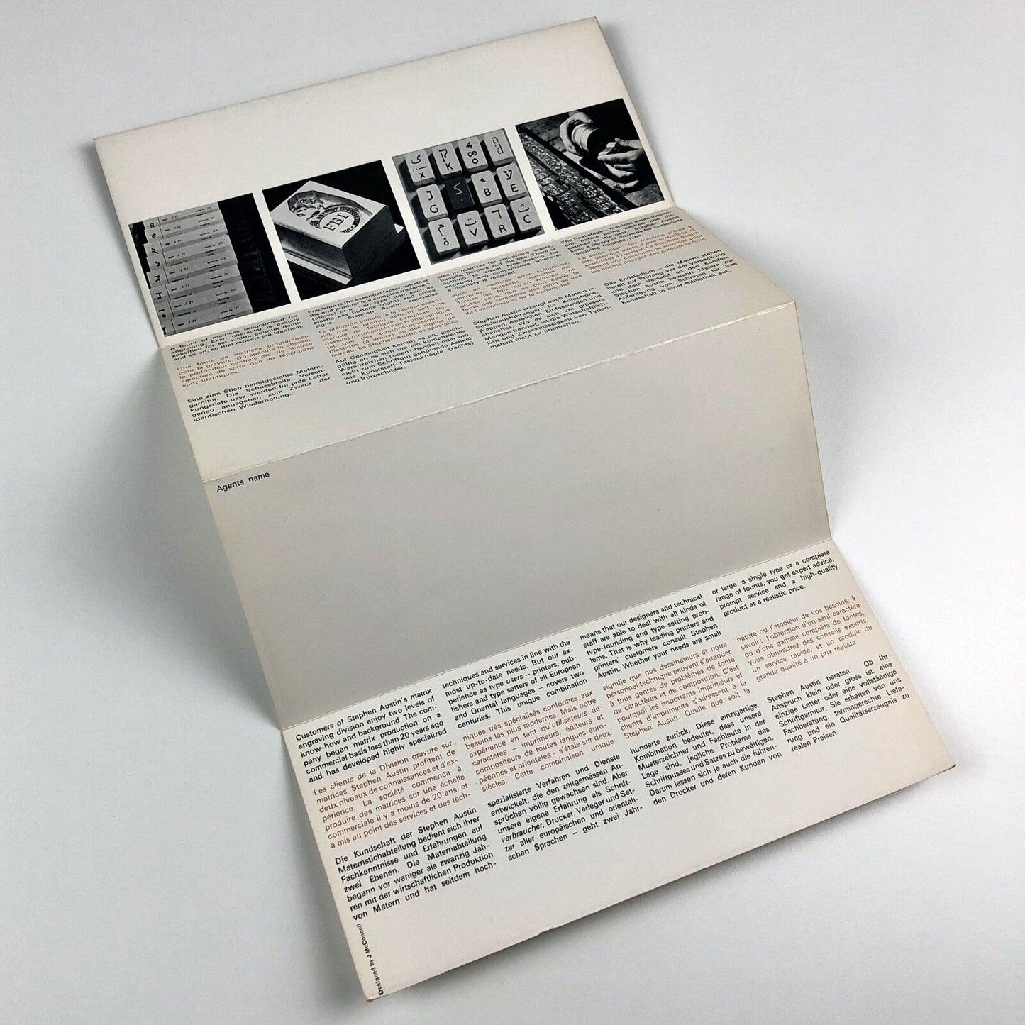 Stephen Austin Matrix Division ephemera | Promotional trade leaflet, 1970s?