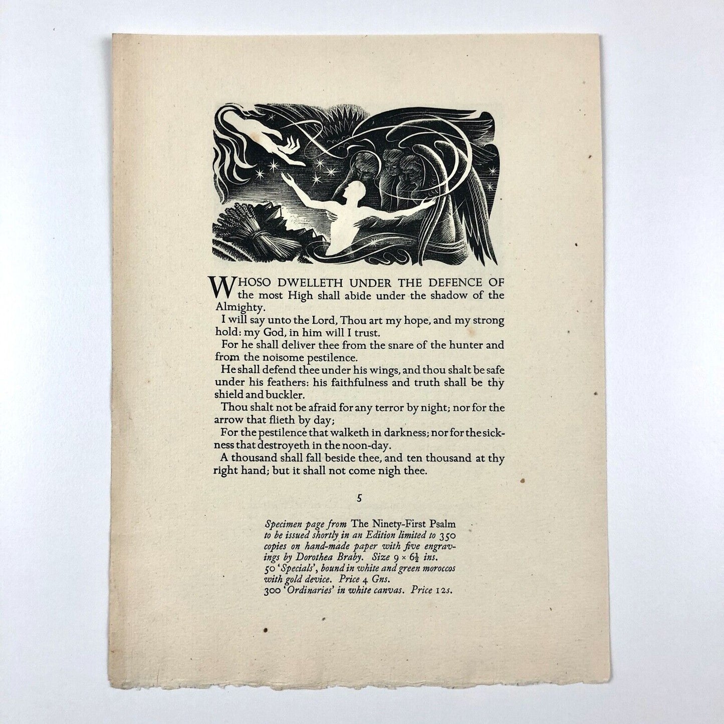 Golden Cockerel Press specimen sheet Dorothea Braby / John Buckland-Wright