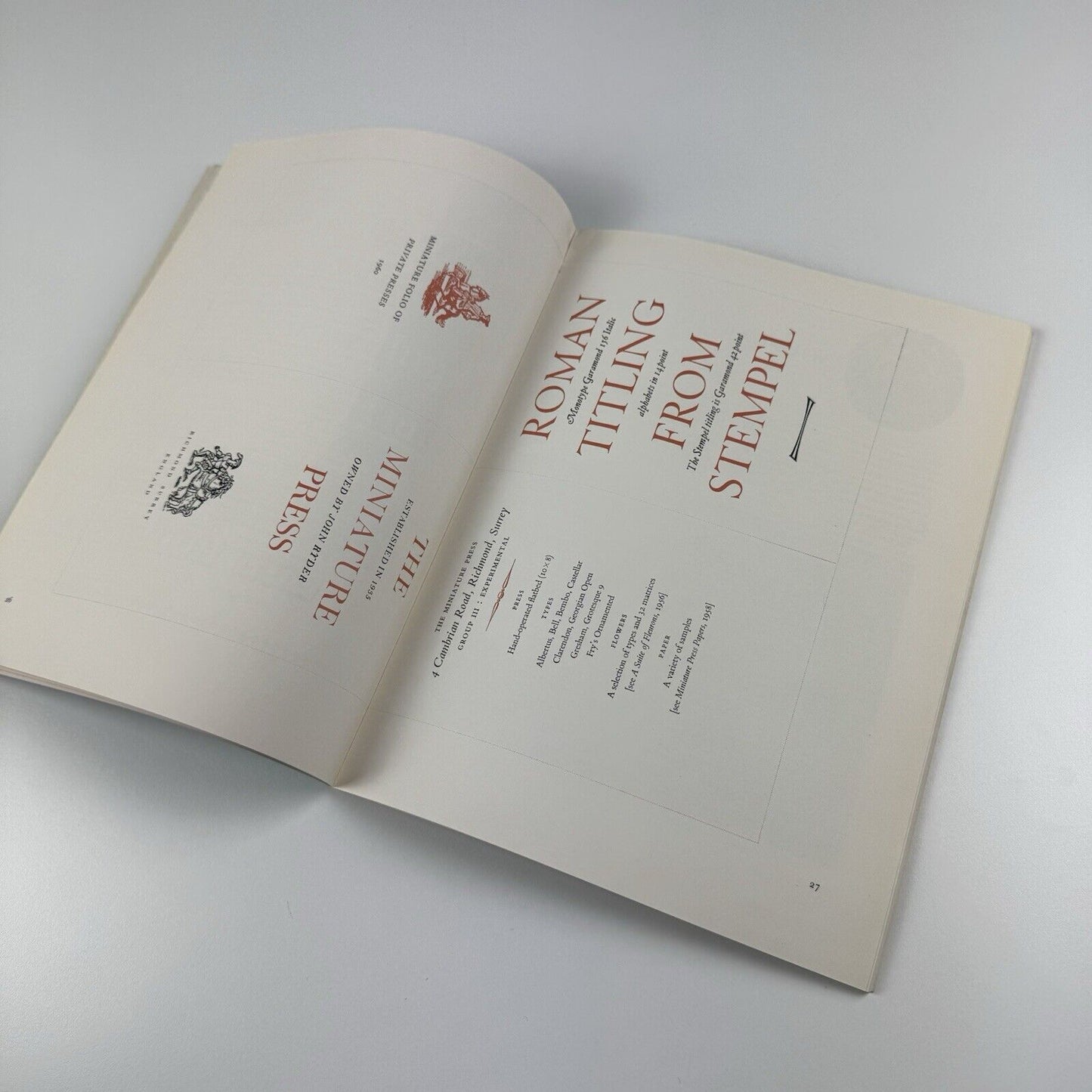 Book Design and Production Vol 2 No 2 1959 | Printing News Ltd edited by James Moran includes article on Will Carter