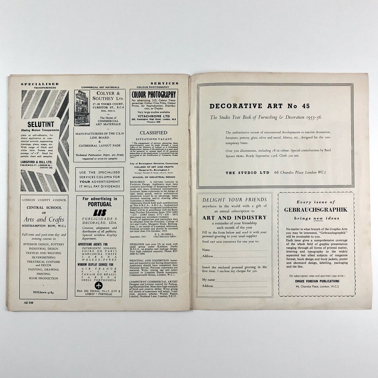 Art & Industry: Pioneer Journal of Industrial Design | October 1955, Vol 59 352