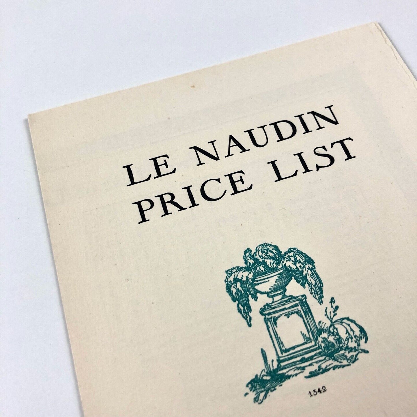 Le Naudin price list leaflet | Type specimens | Miller & Richard Letter Founders