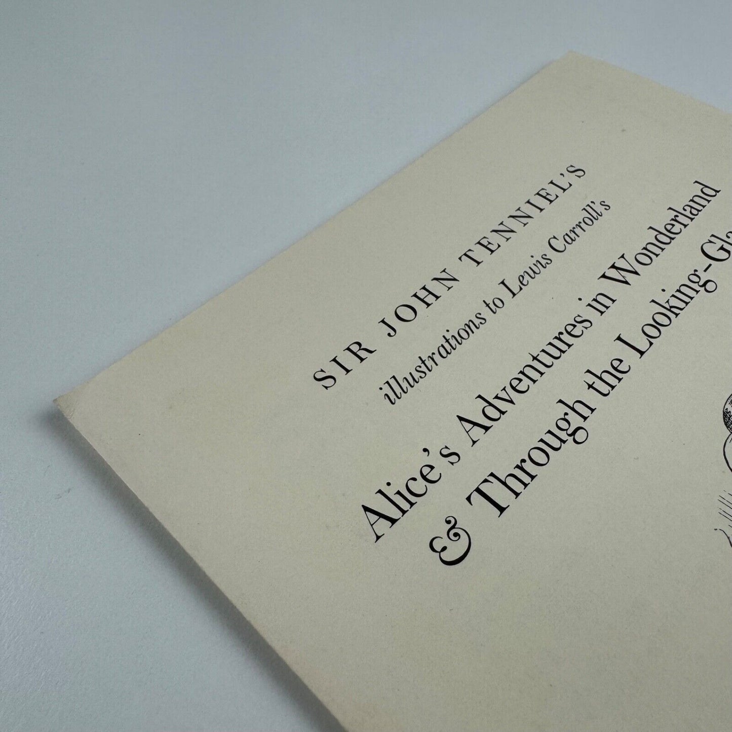 A preliminary announcement/order form for Sir John Tenniel’s illustrations to Lewis Carroll’s Alice’s Adventures in Wonderland & Through the Looking-Glass | Macmillan, 1986
