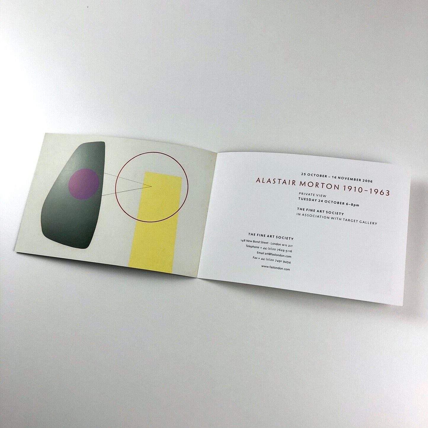 Alastair Morton 1910-1963 | Private view invitation for Fine Art Society, 2006