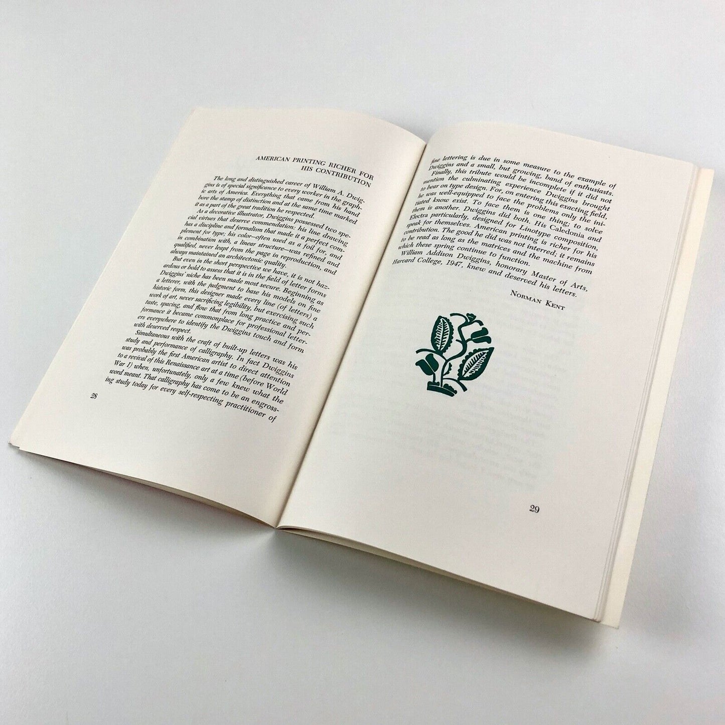 Typographer Spring 1958 Volume XIX No. 1 | In Memory of William A. Dwiggins | Rochester Institute of Technology, New York. Short note by Beatrice Warde