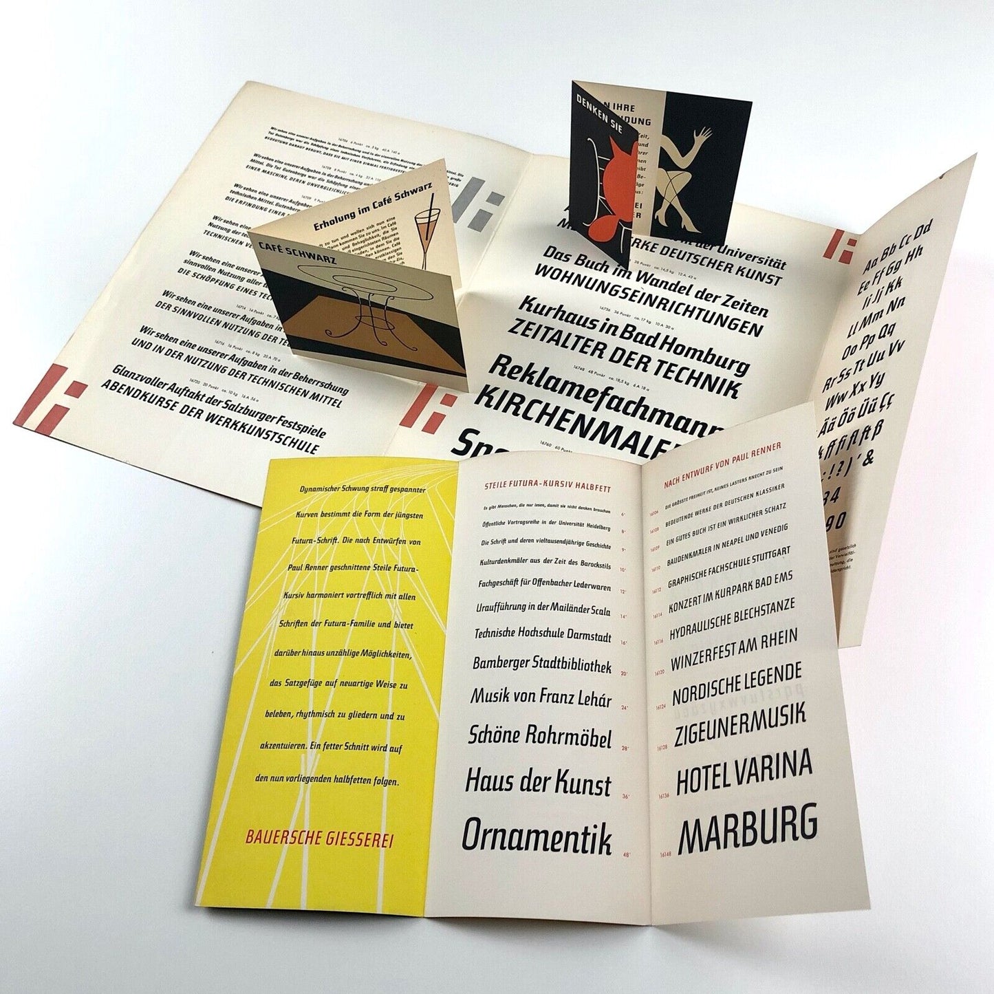 Steile Futura-Kursiv fett | Bauersche Gießerie type specimen | Paul Renner