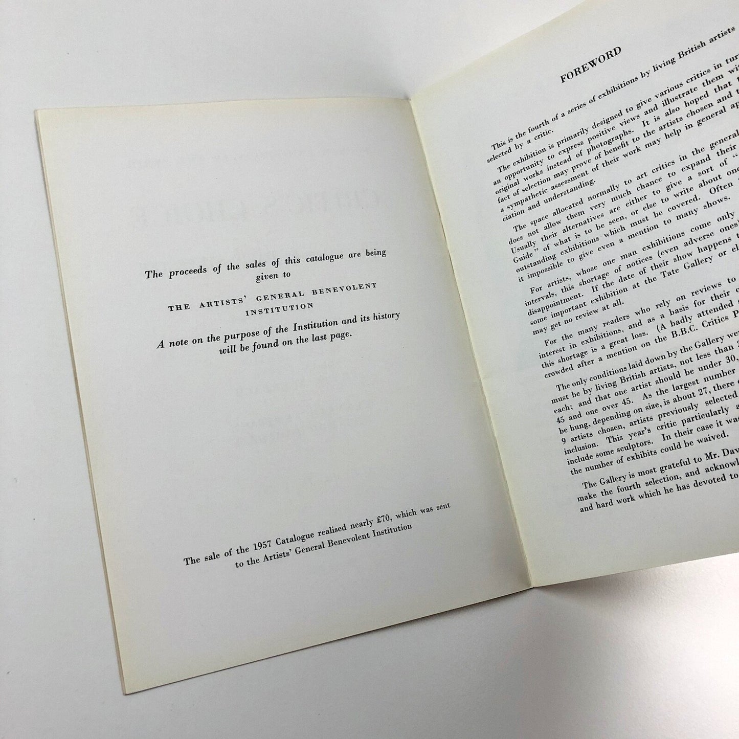 Critics Choice David Sylvester Works by Living British Artists | Arthur Tooth catalogue, 1958