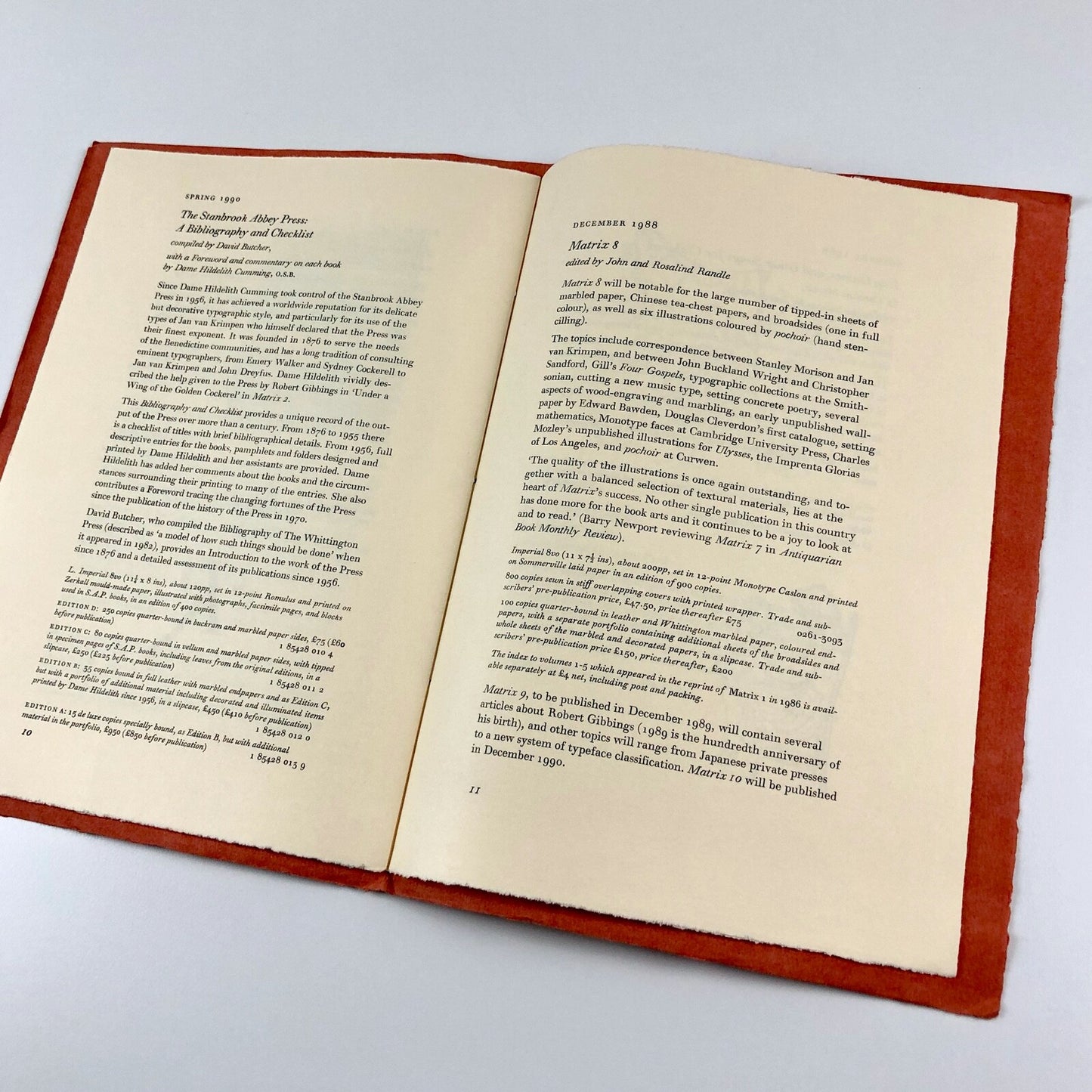 Books Coming From The Whittington Press: 1988, 1989, 1990 prospectus