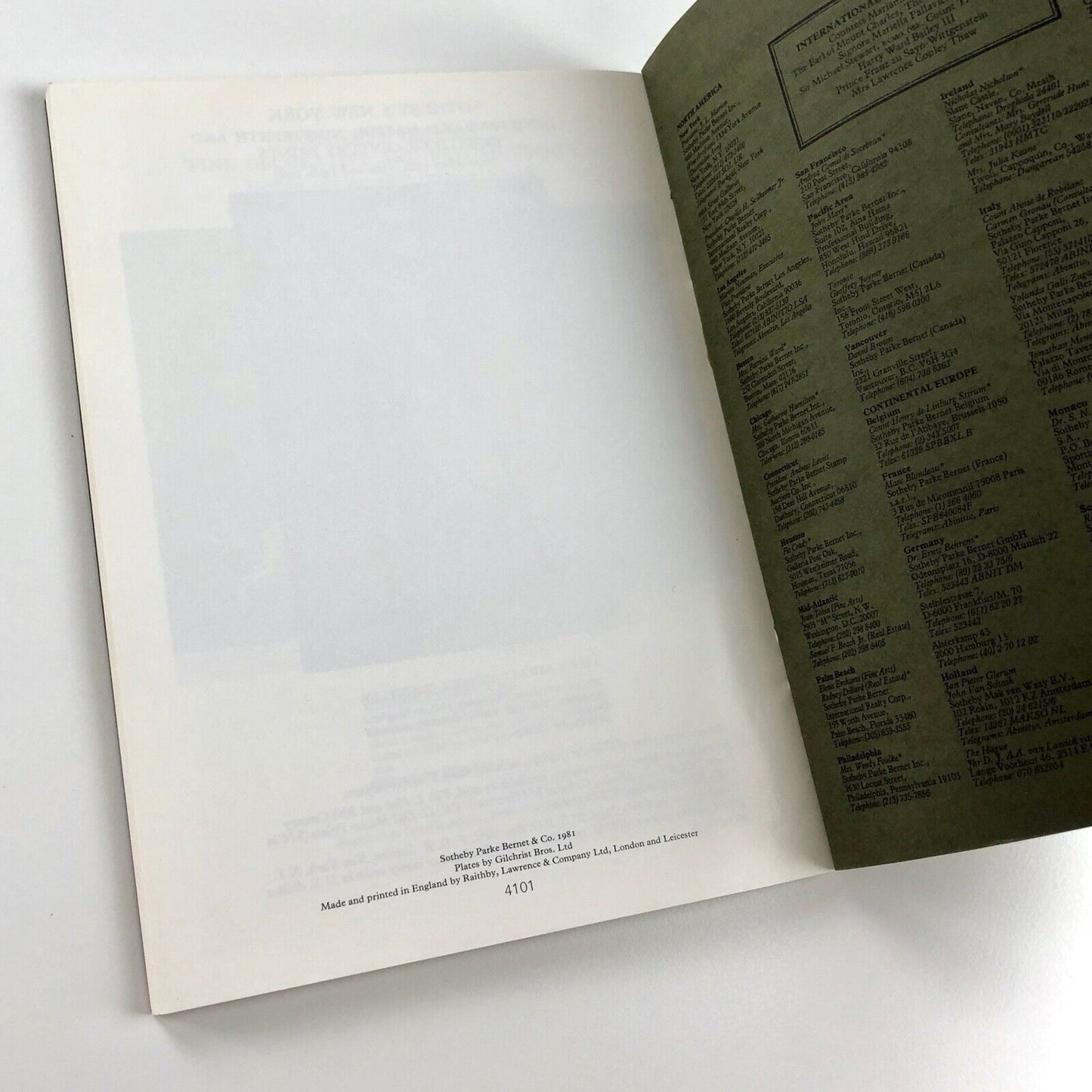 Sotheby's catalogue – Old Masters and Modern Prints | London, 15 October 1981