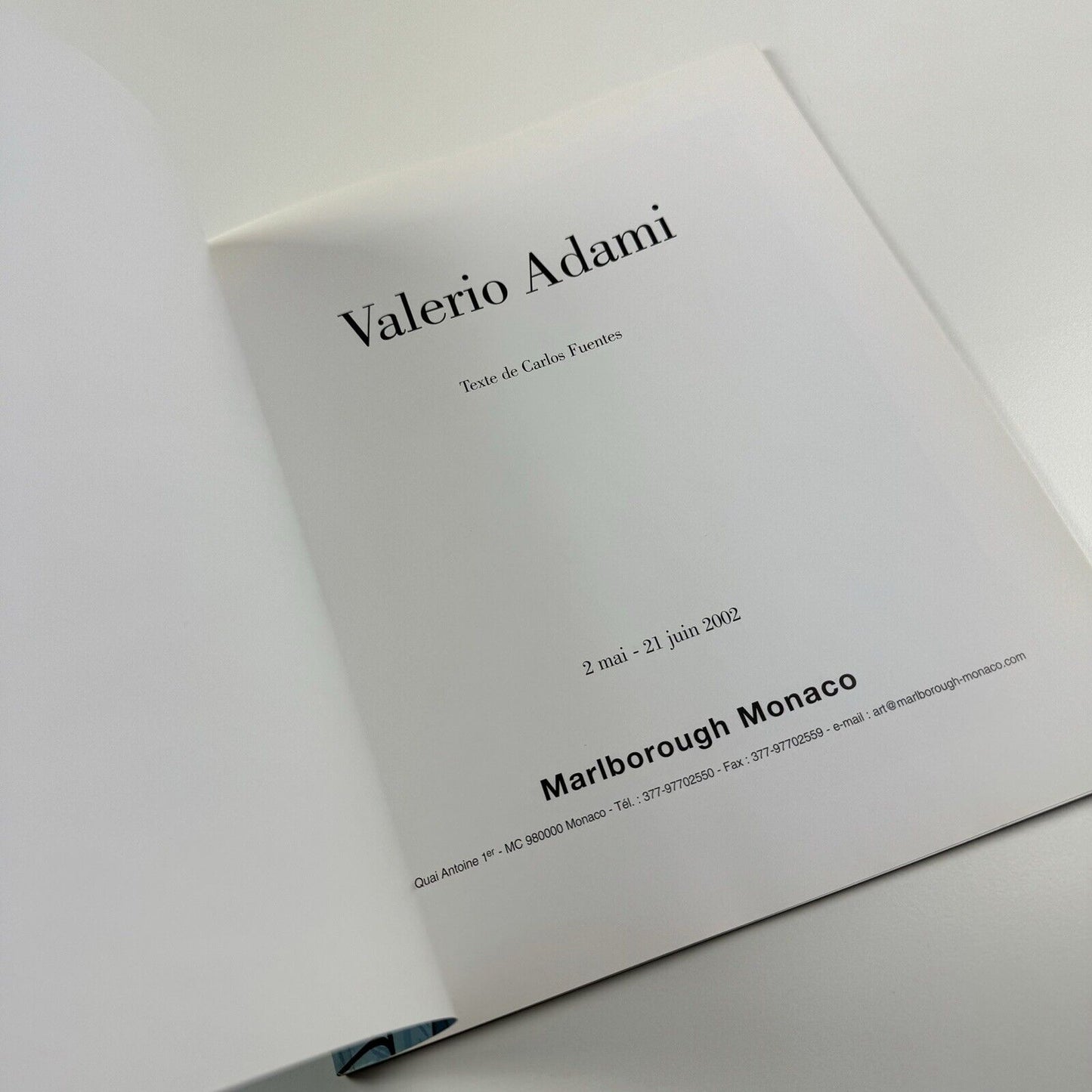 Valerio Adami | Text Carlos Fuentes | Marlborough Monaco catalogue, 2002