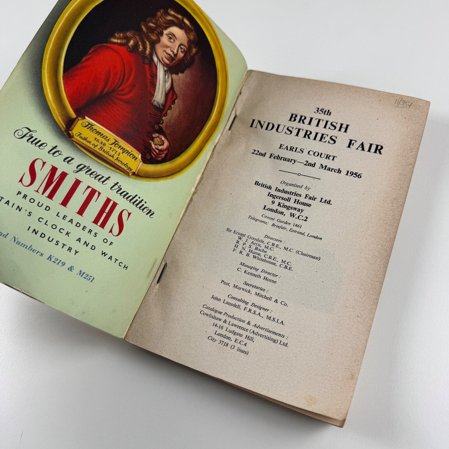 British Industries Fair BIF 1956. Earls Court, London guidebook covering the event organised by British Industries Fair Limited between 22 February and 2 March 1956