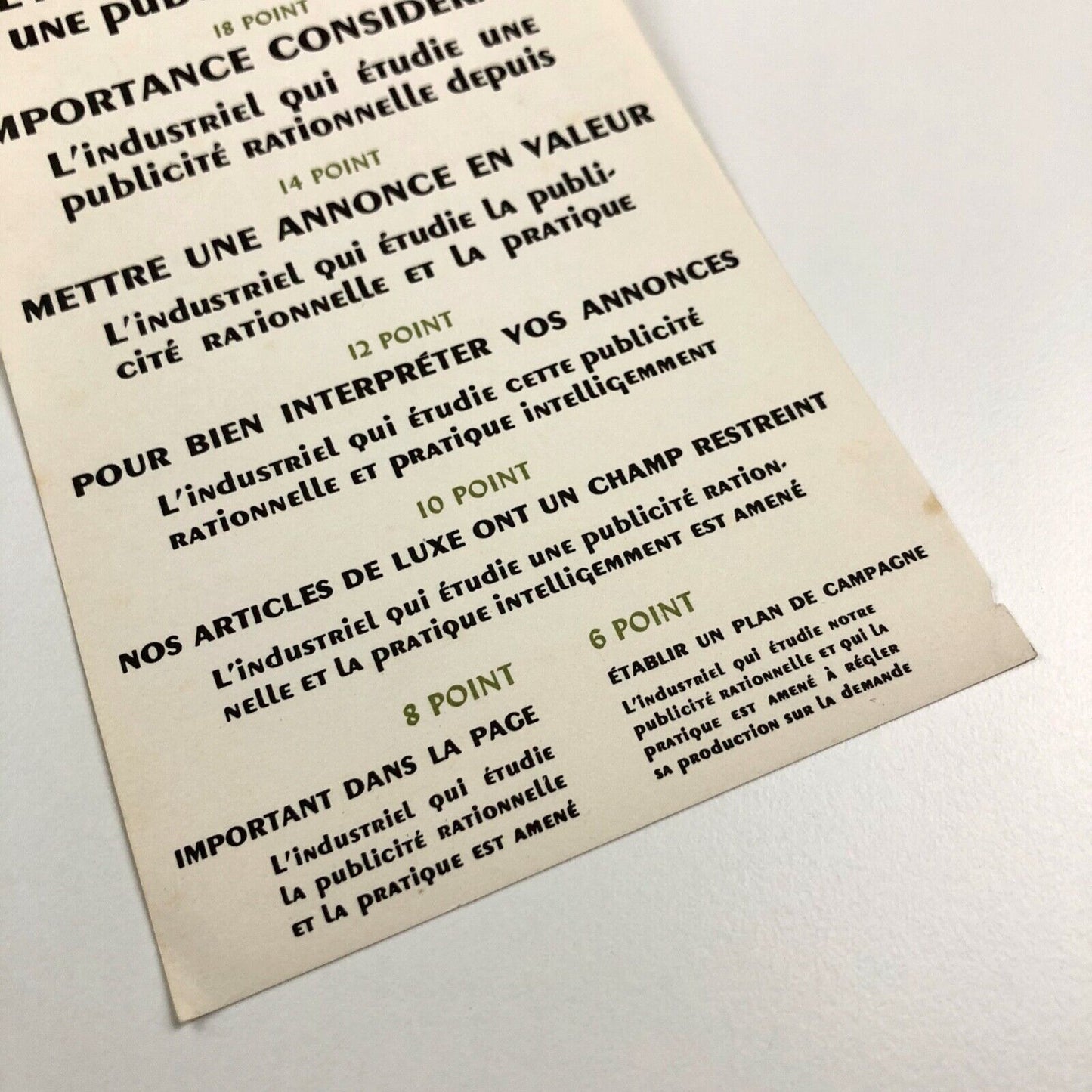 Peignot Bold. Small type specimen leaflet | American Wood Type Manufacturing Co