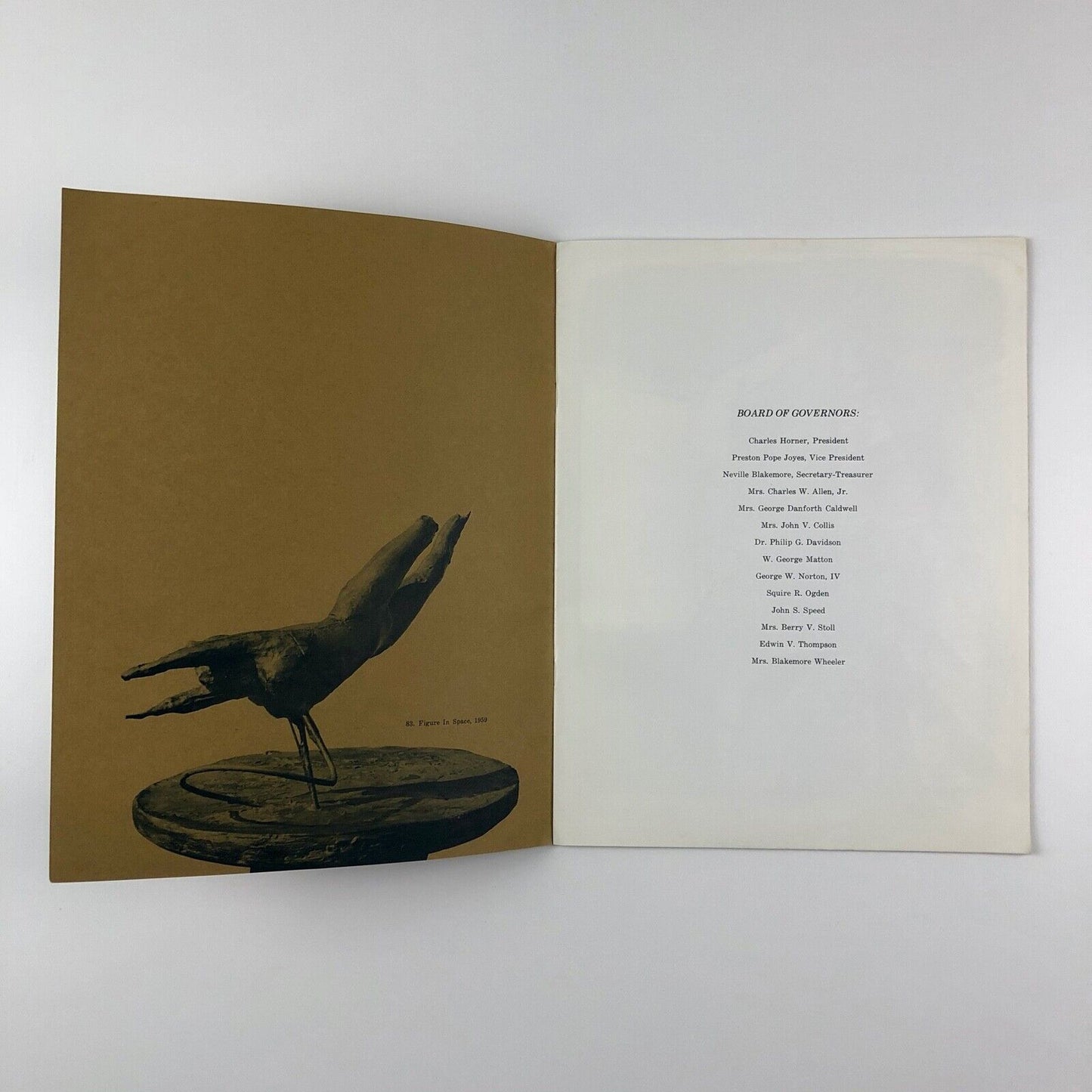 Reg Butler | J.B. Speed Art Museum exhibition booklet, 1963
