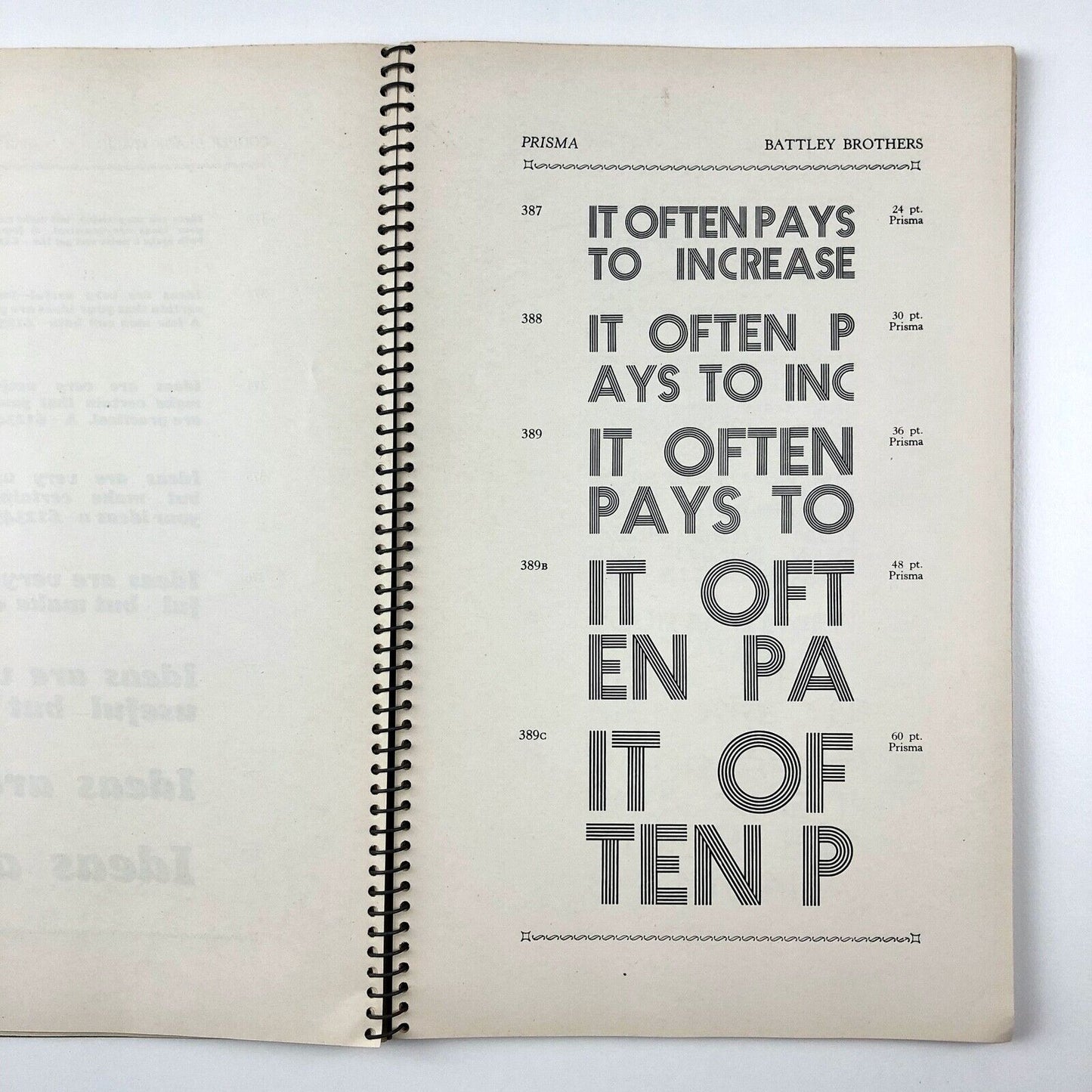 Some Type Faces suitable for Advertising Display and Bookwork | Battley Brothers