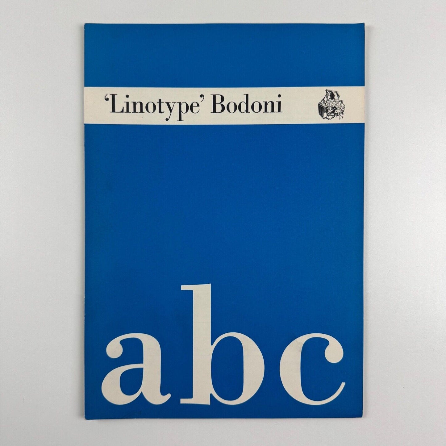 Linotype Bodoni. Type specimen sheet. Undated, maybe 1967