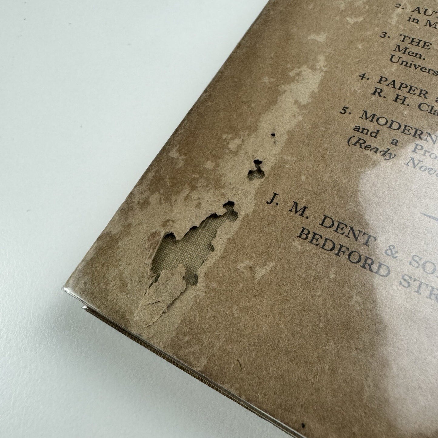 A Tour of The Temple Press. An account by James Thornton, MA of printing and binding books at the works of J.M. Dent & Sons Ltd, at Letchworth Garden City in Hertfordshire, 1935