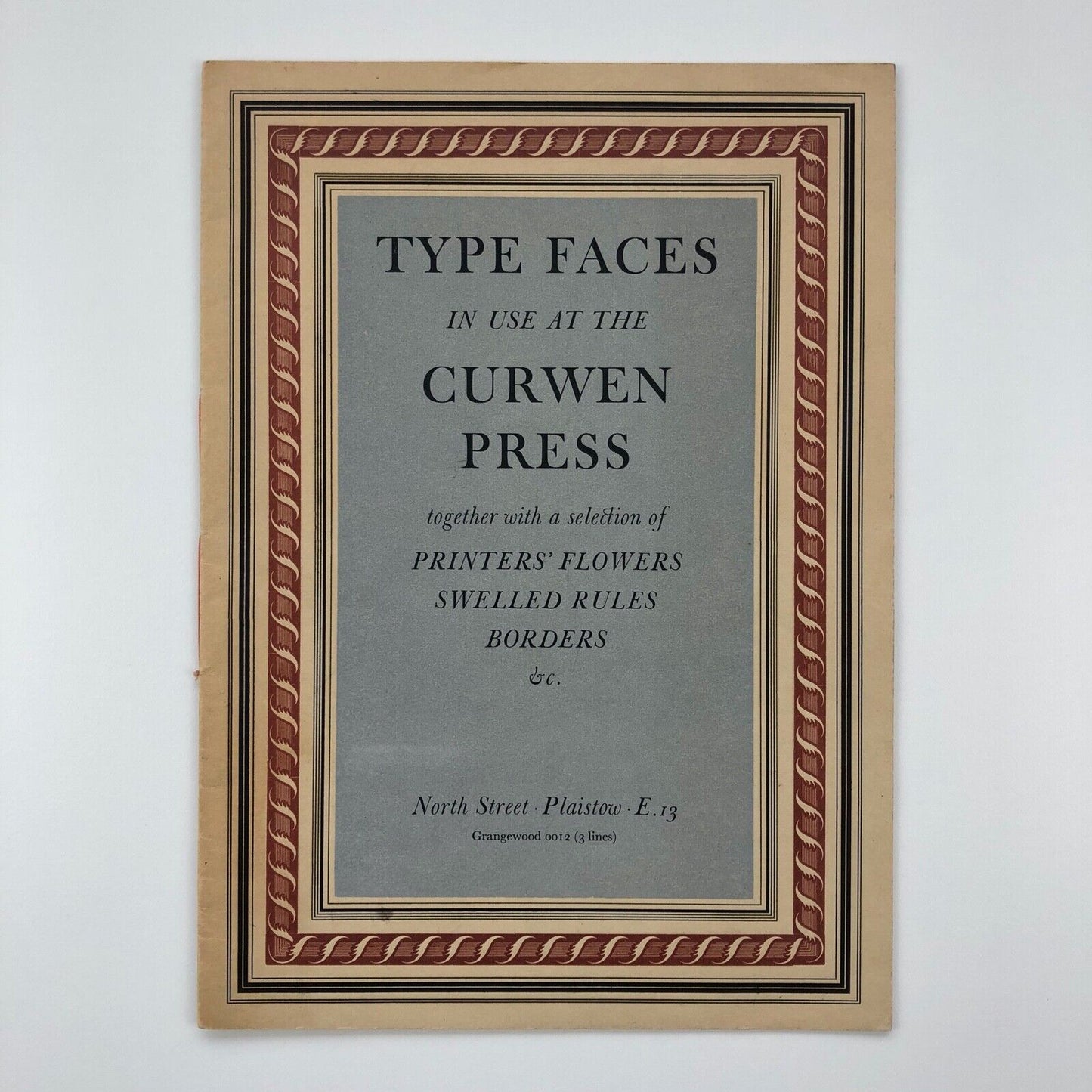 Type Faces in use at The Curwen Press | Type specimen brochure 1930s/40s?