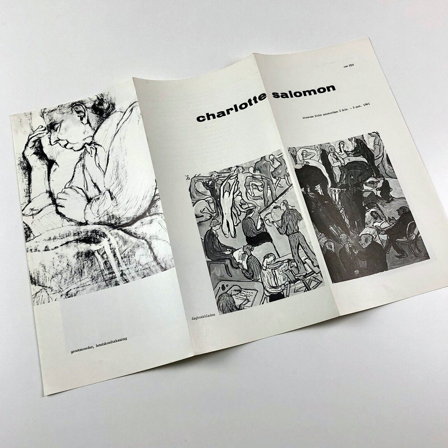 Exhibition leaflet for Charlotte Salomon | Museum Fodor Amsterdam | Cat. no. 259, 1961