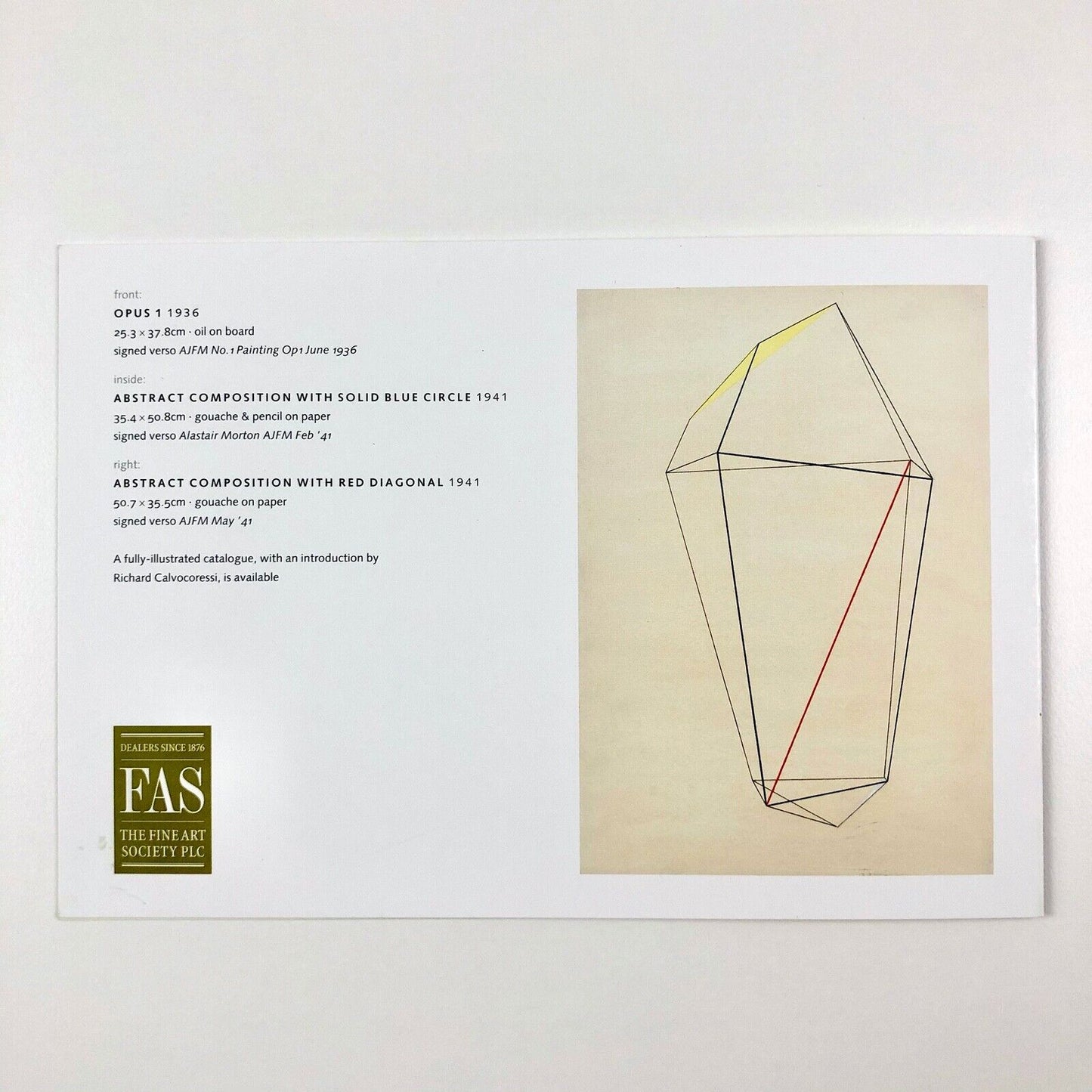 Alastair Morton 1910-1963 | Private view invitation for Fine Art Society, 2006