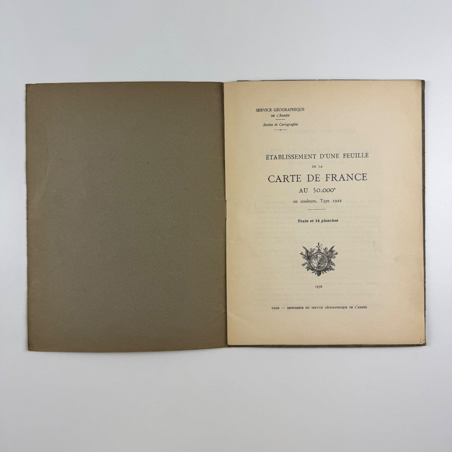 Établissement d’une feuille de la carte de France | Géographique de l’armée 1936
