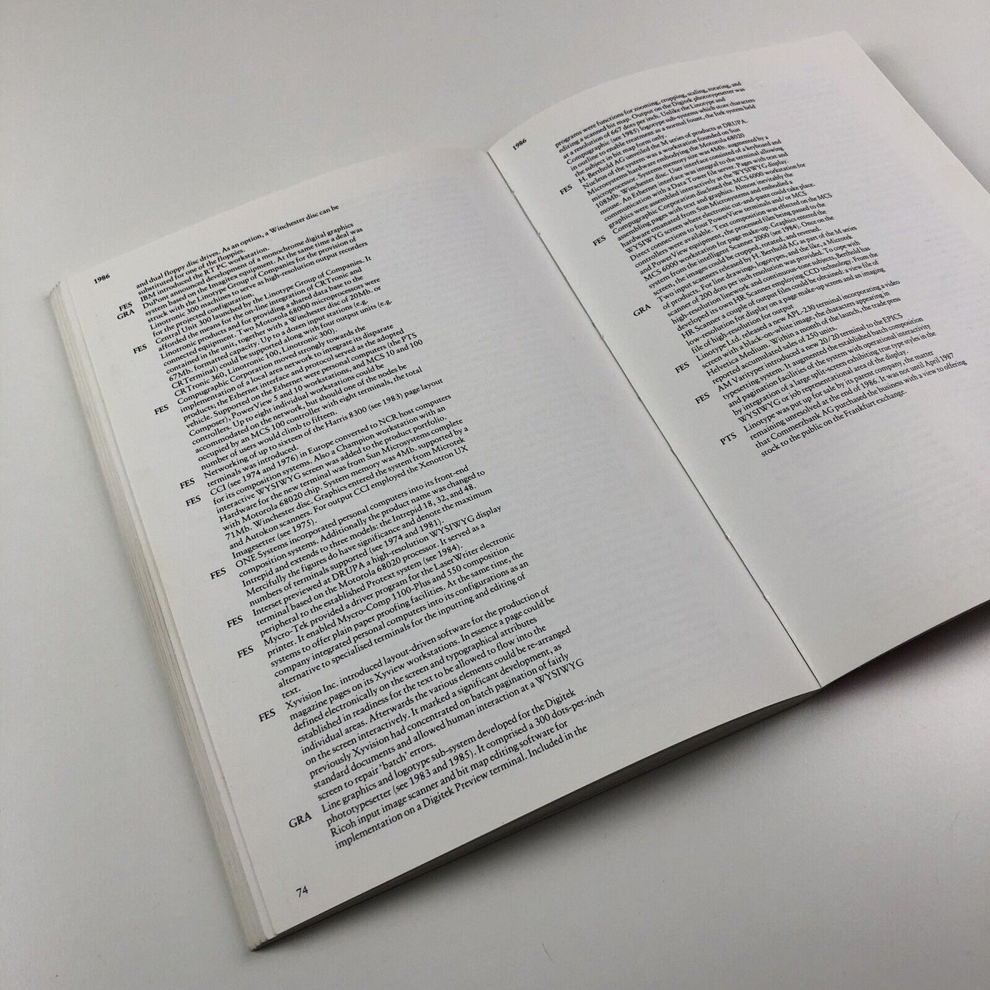 A Concise Chronology of Typesetting Developments 1886-1986 by L.W. Wallis 1988