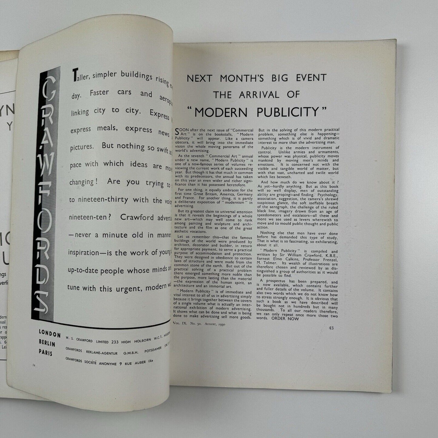 Commercial Art – The Advertisers Magazine | August 1930, No 50 | John Mainsbridge