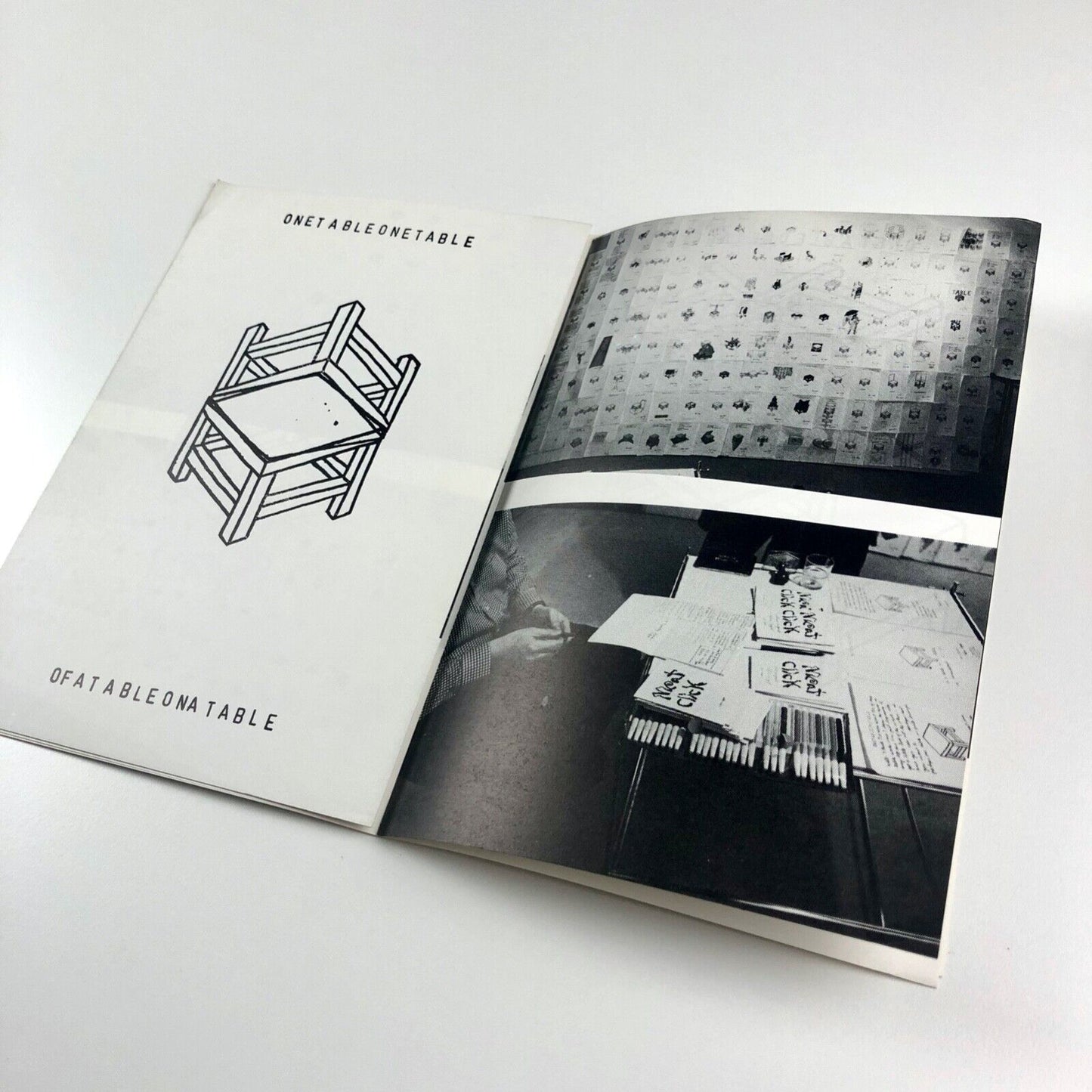 Leaflet for Robin Crozier: Table-project rubber 4 (1981) no 1, Jan to April signed