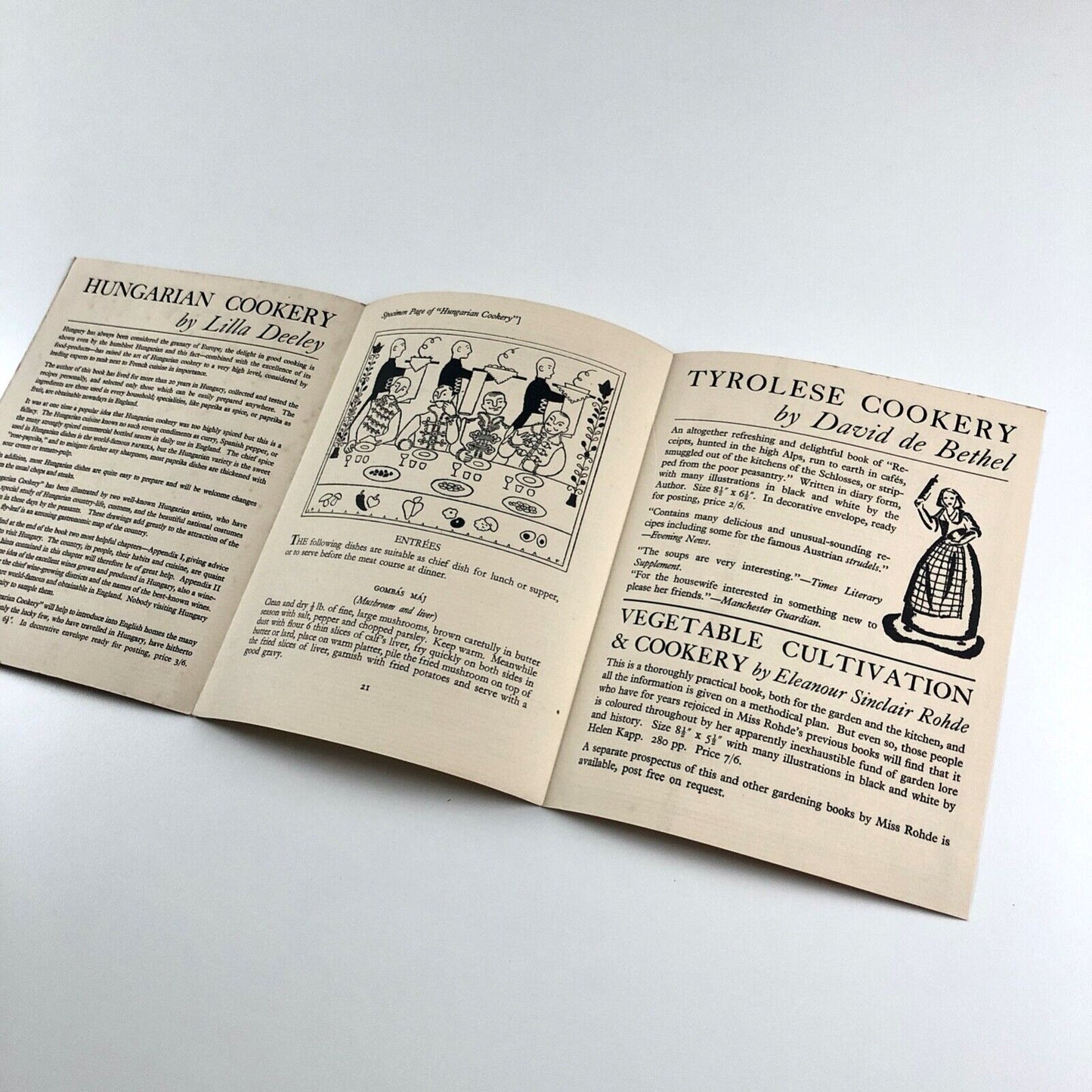 Prospectus for Medici Society Cookery Books | Maggs Brothers, undated c. late 1930s