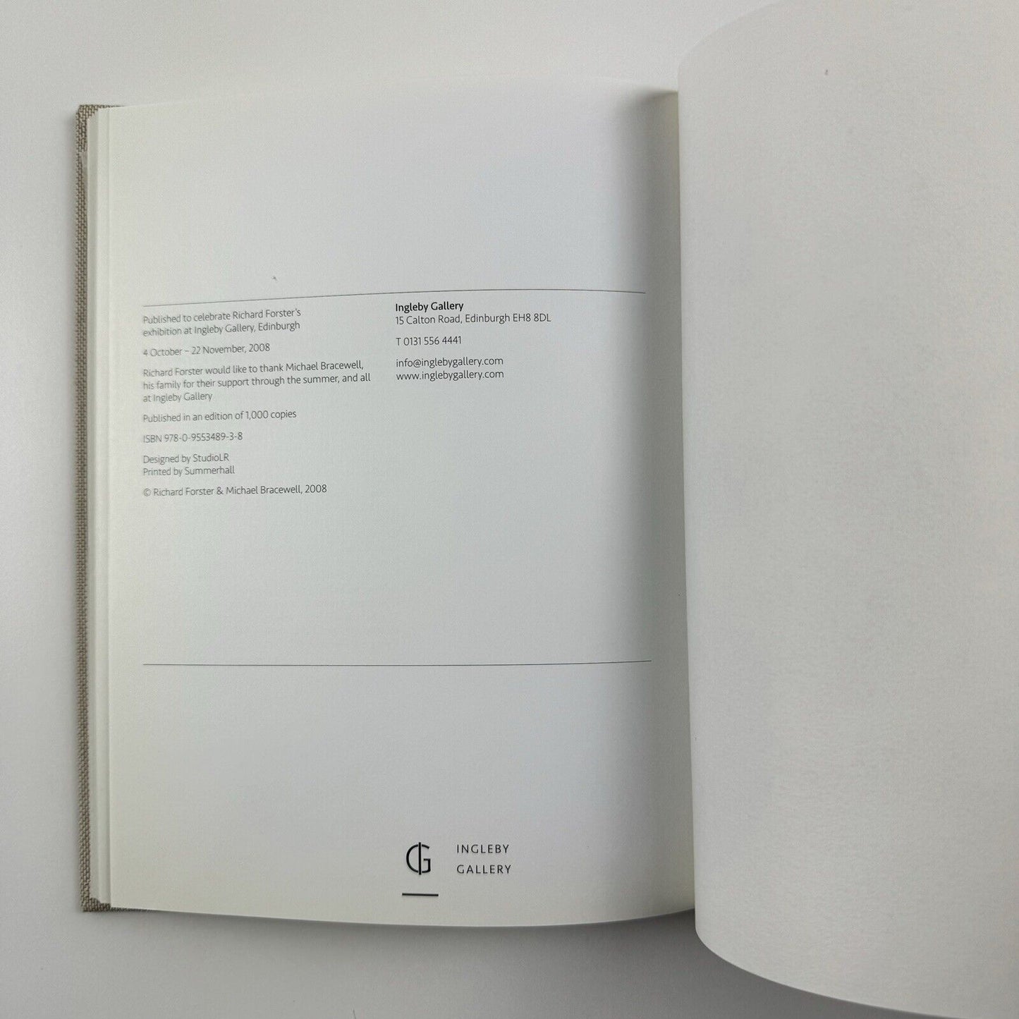Richard Forster / Michael Gracewell | Ingleby Gallery catalogue, 2008 | Signed