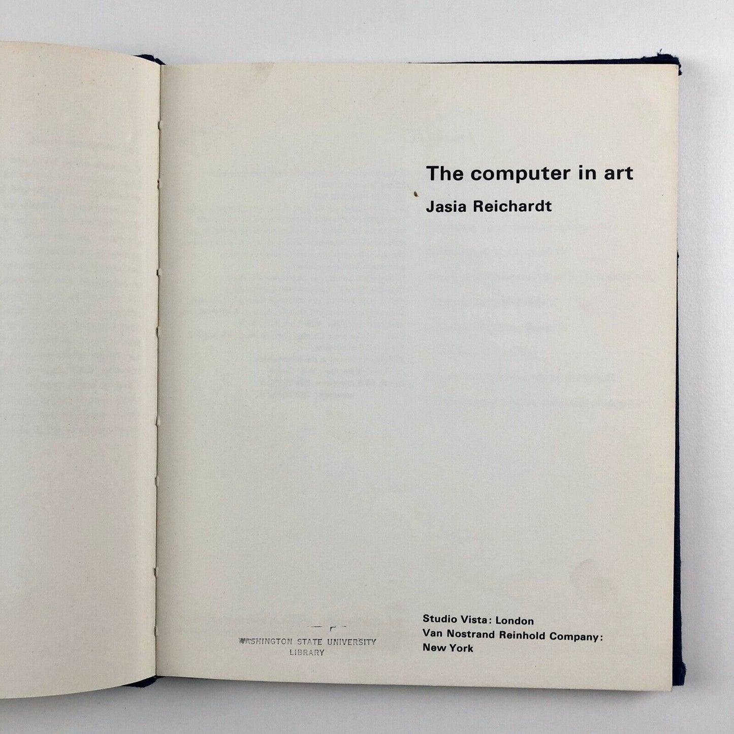 The Computer in Art by Jasia Reichardt | Studio Vista 1971 paperback, rebound