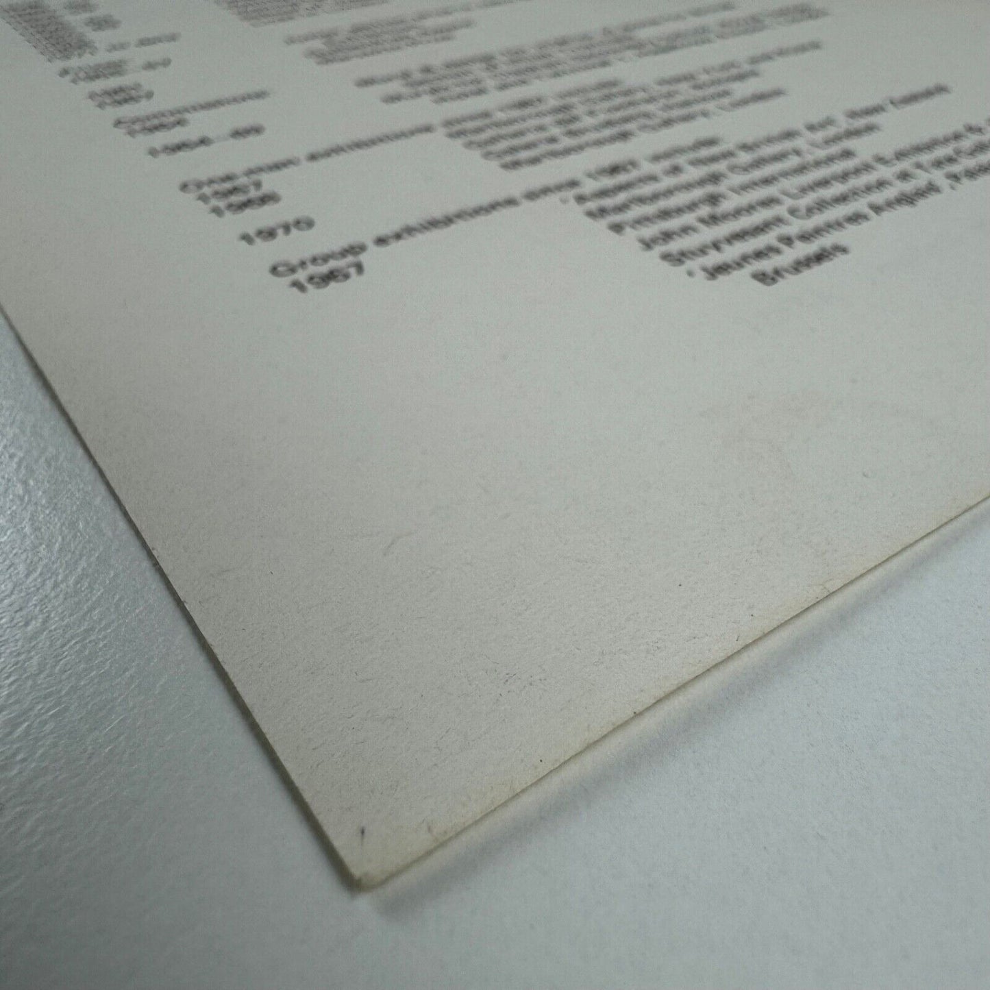 Leaflet on Joe Tilson from Oxford Gallery, Oxford. Undated presumed to be 1970s