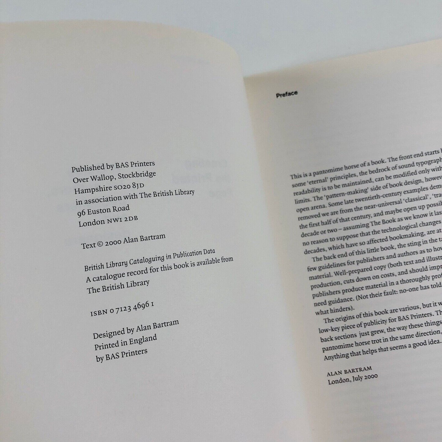 Creating the Printed Page. A Guide for Authors, Publishers and Designers | BAS, 2000