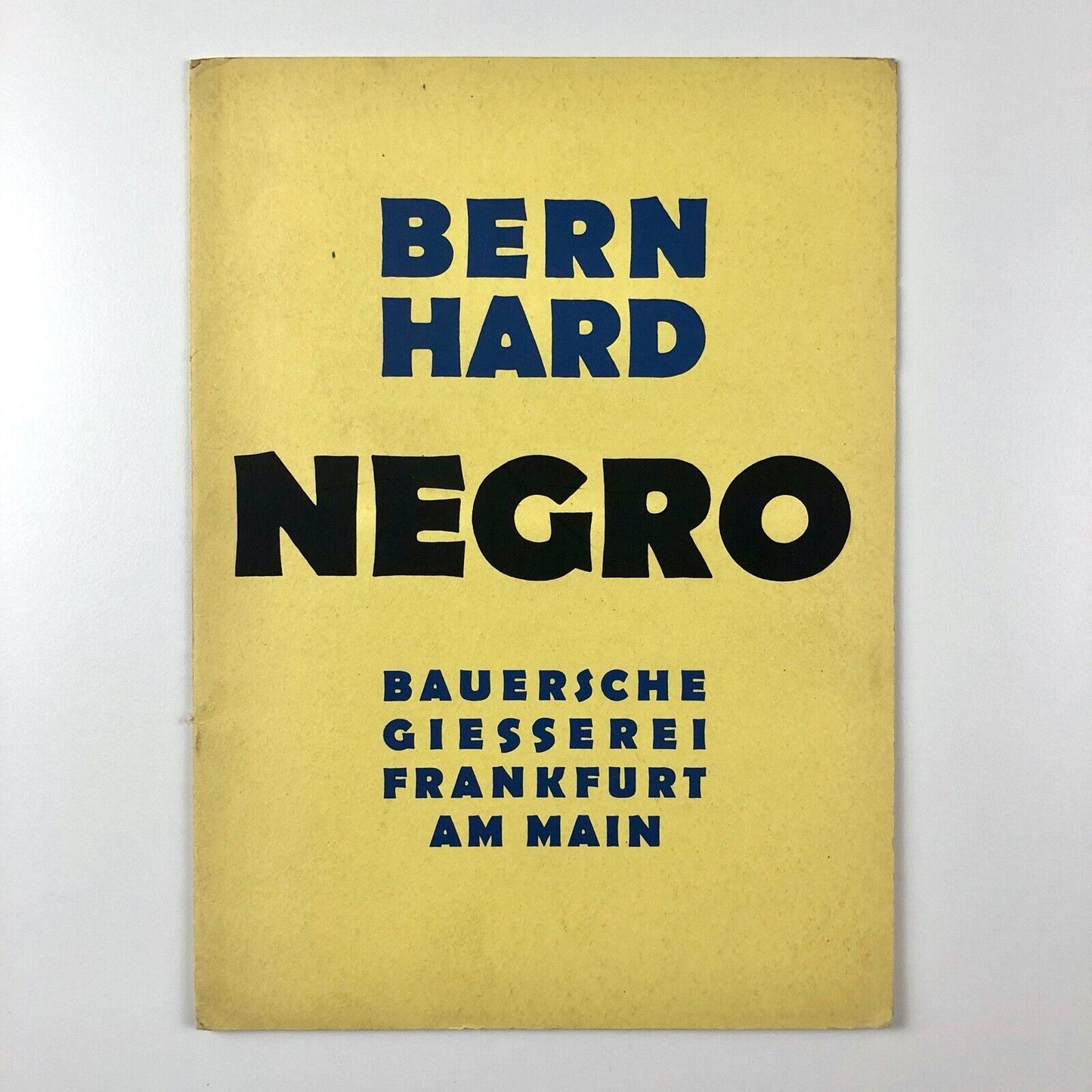 1930 Lucian Bernhard Negro type specimen booklet | Bauersche Giesserei 1930