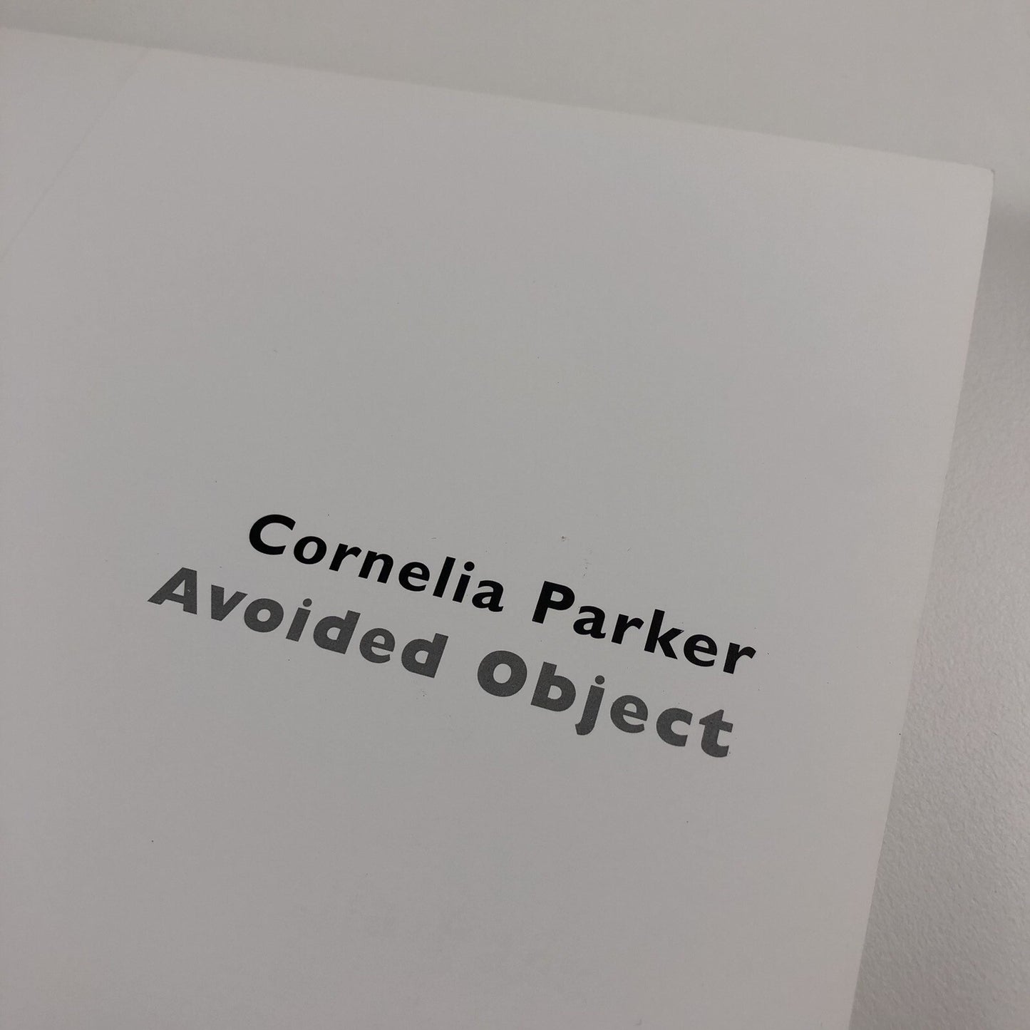 Cornelia Parker. Avoided Object | Private view invitation | Chapter Cardiff 1996