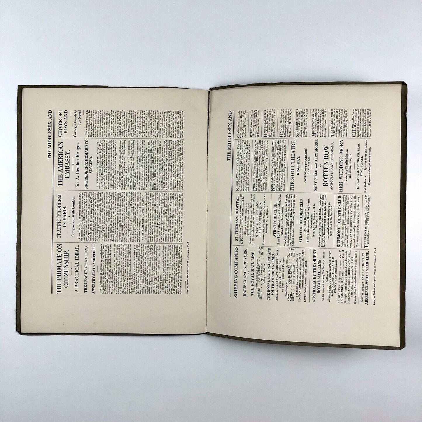Linotype Bodoni Series and Parma Ornaments | Type specimen booklet 1920/30s?