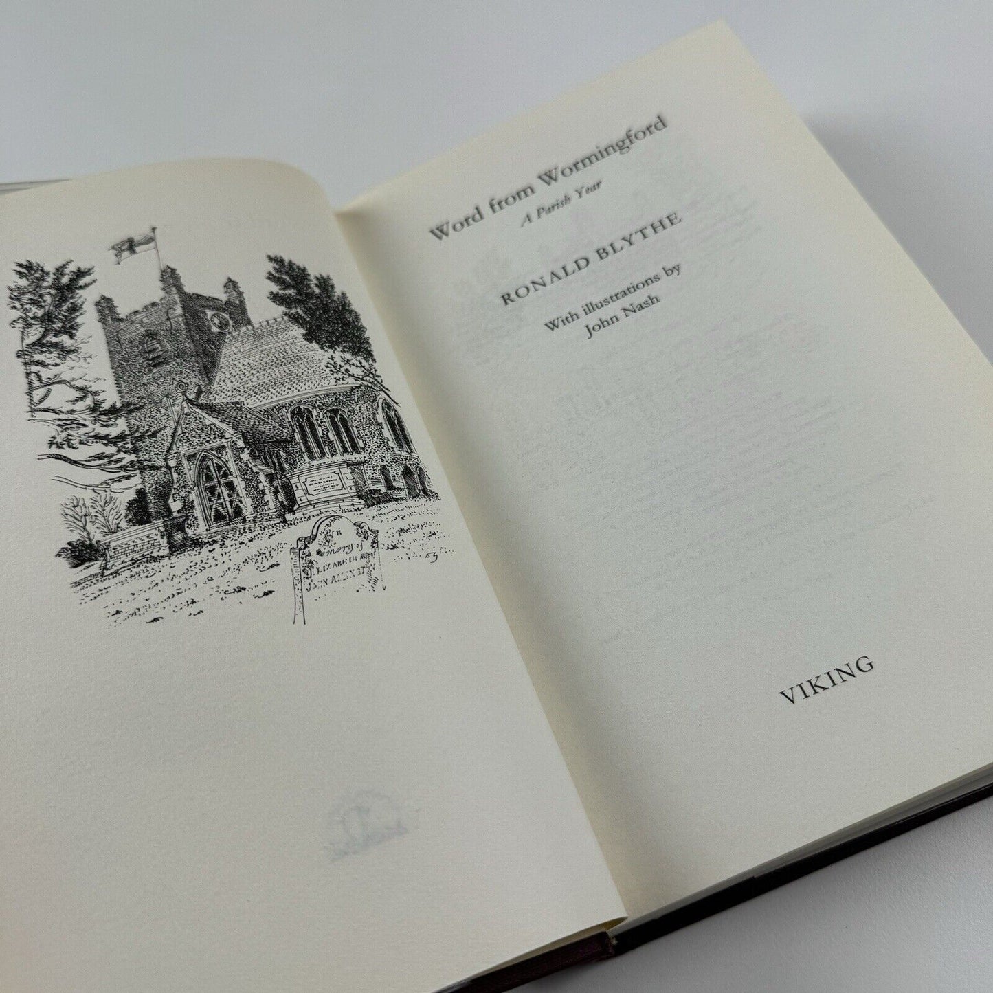 Word from Wormingford. A Parish Year by Ronald Blythe illustrations by John Nash | Viking Press, 1997