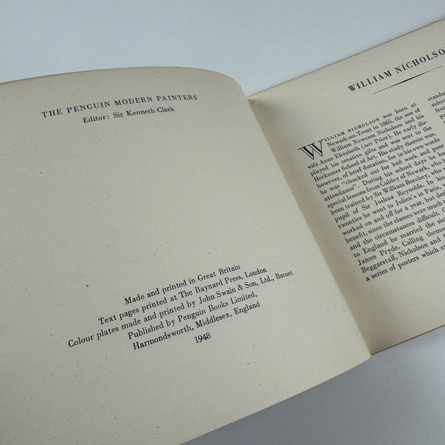 William Nicholson by Robert Nichols | The Penguin Modern Painters, 1948