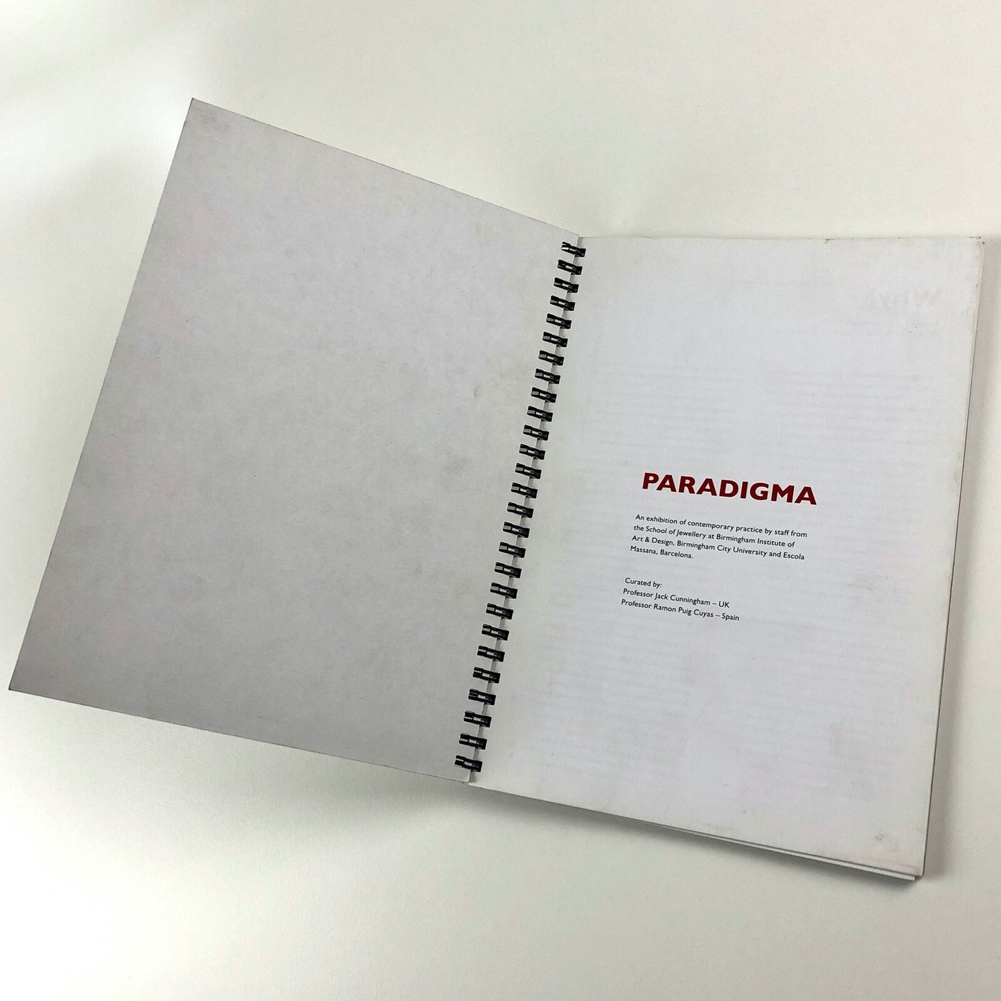 Paradigma – exhibition catalogue | Birmingham City Uni / Escola Massana 2009