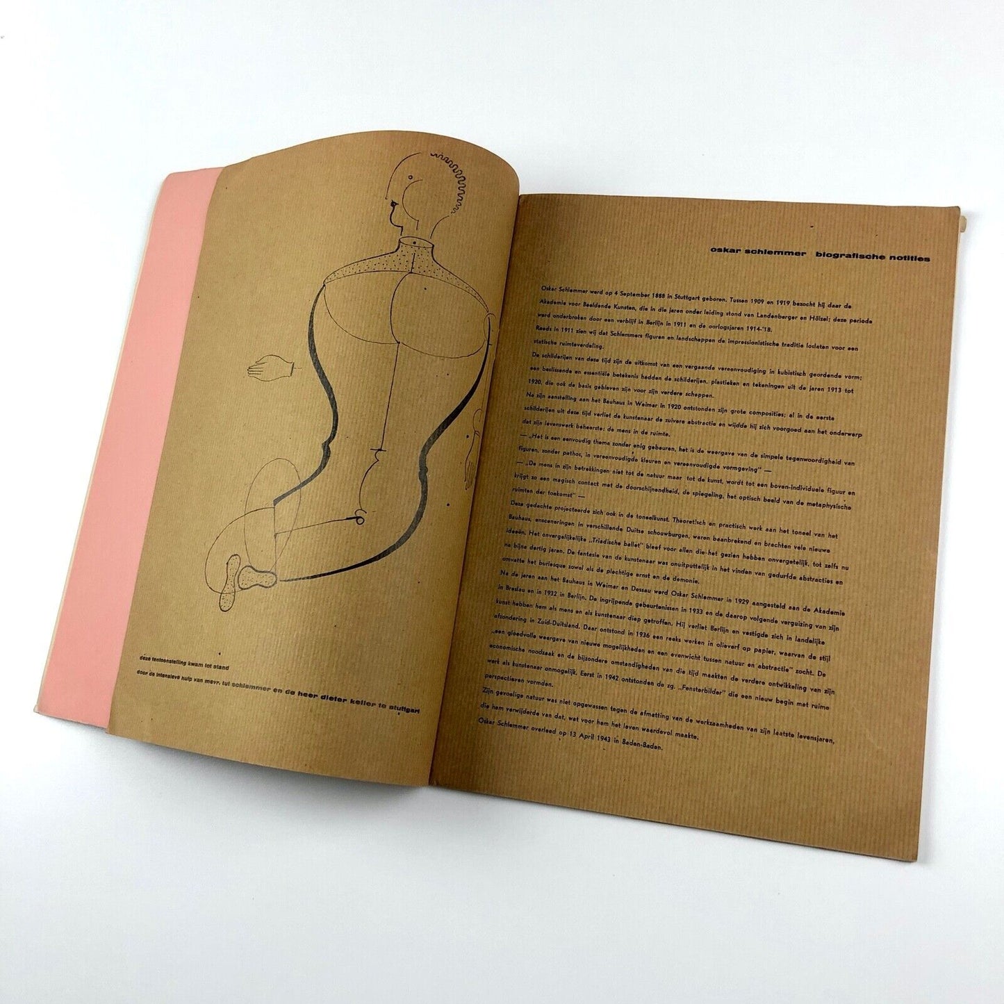 Oskar Schlemmer exhibition catalogue | Stedelijk Museum Amsterdam 1954, Sandberg