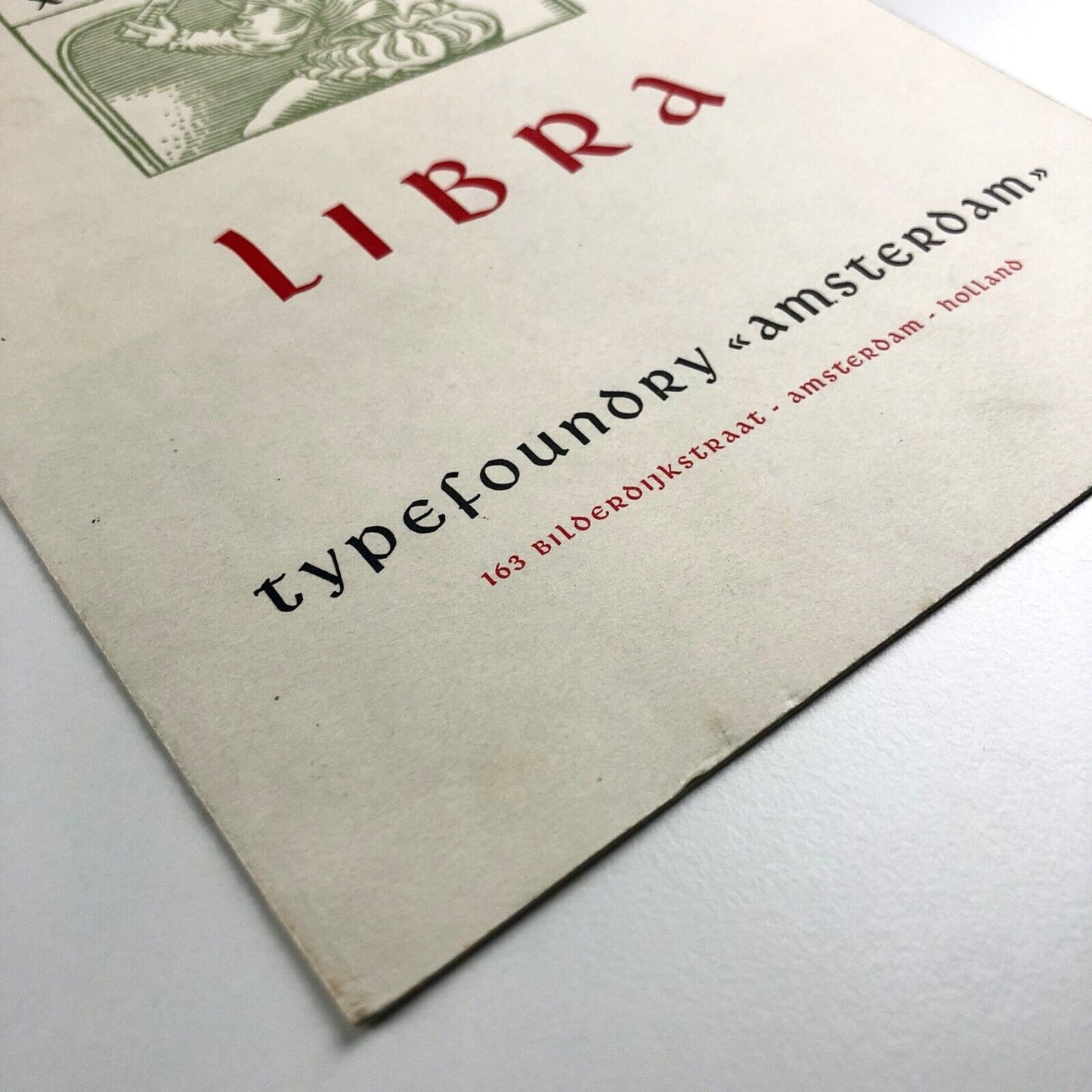 Libra - Typefoundry Amsterdam | Type specimen leaflet | Undated c. 1950 de | Type designed by S. H. De Roos in 1937