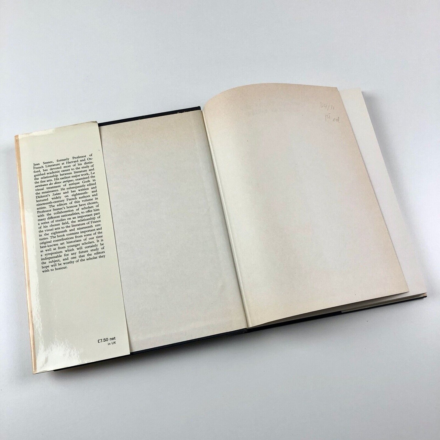 The Artist and the Writer in France | Essays in honour of John Seznec | Francis Haskell, Anthony Levi and Robert Shackleton | Clarendon Press, Oxford, 1974