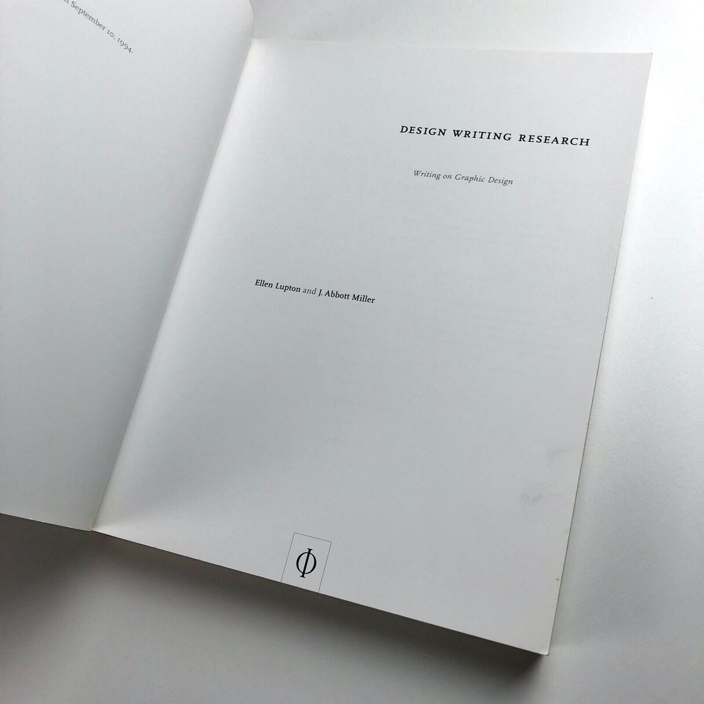 Design Writing Research: Writing on Graphic Design | Lupton and Miller, 1999