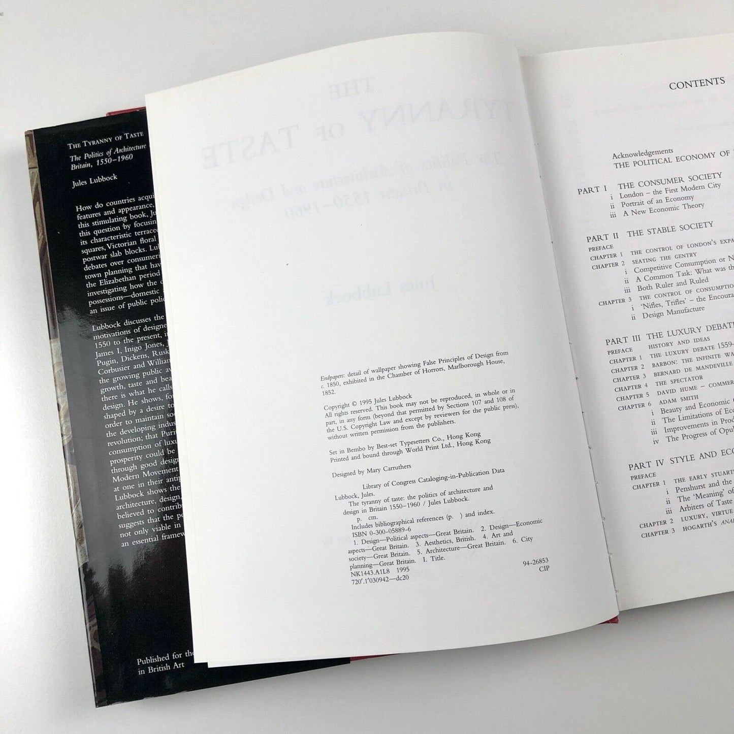 The Tyranny of Taste. The Politics of Architecture | Jules Lubbock | Paul Mellon Centre for British Art by Yale University Press, 1995