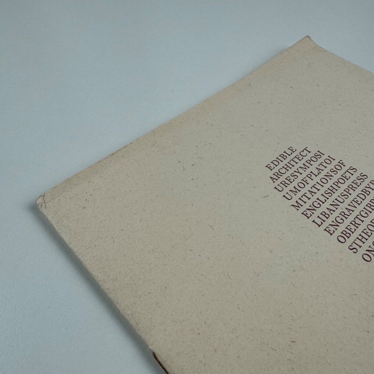 Promotional booklet | Books from Libanus Press 1987