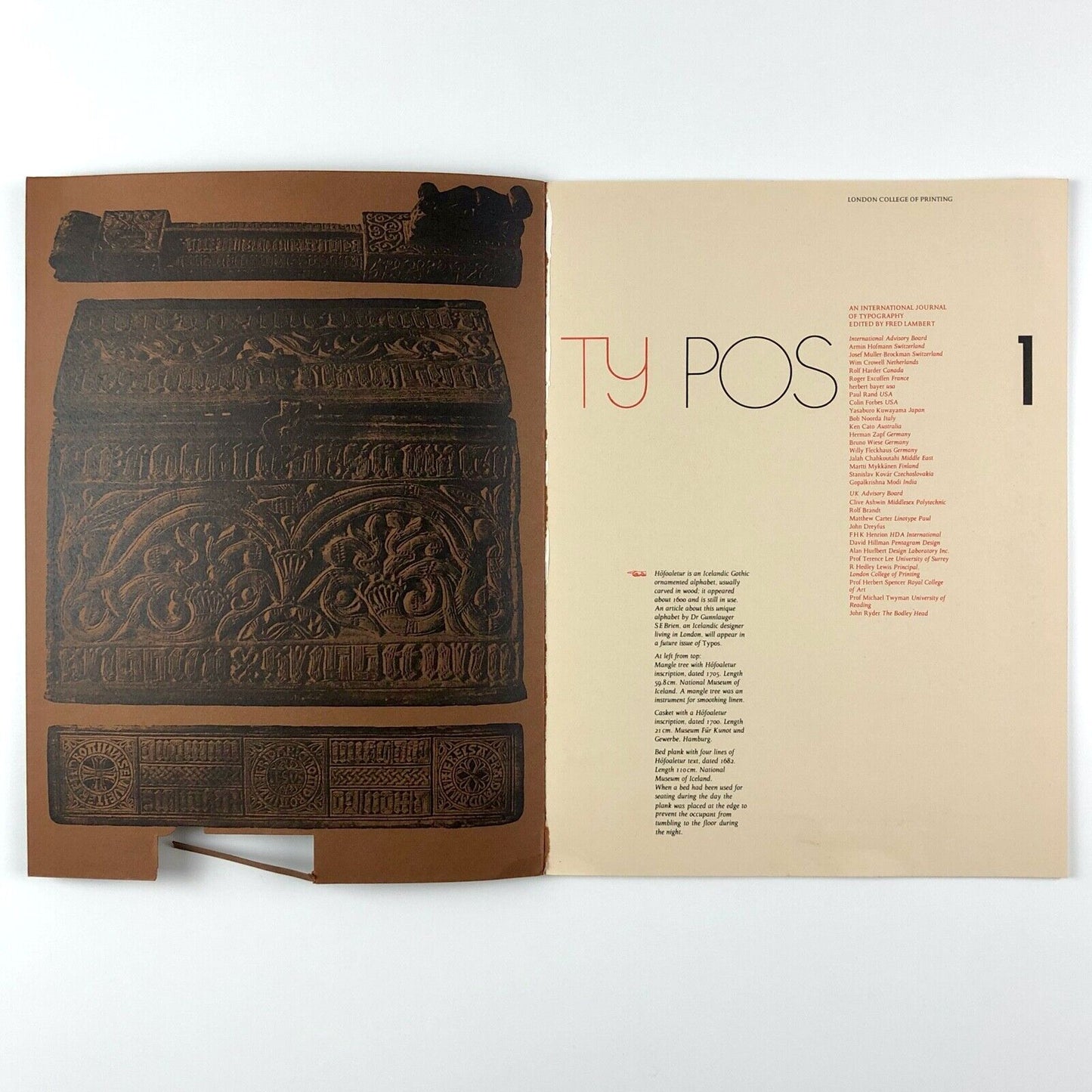 TYPOS: International Journal of Typography | London College of Printing