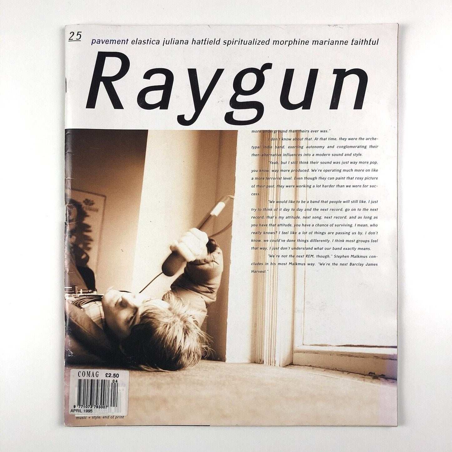 Raygun magazine 25 | April 1995 issue | Elastica, Pavement, Spiritualized, Marianne Faithful