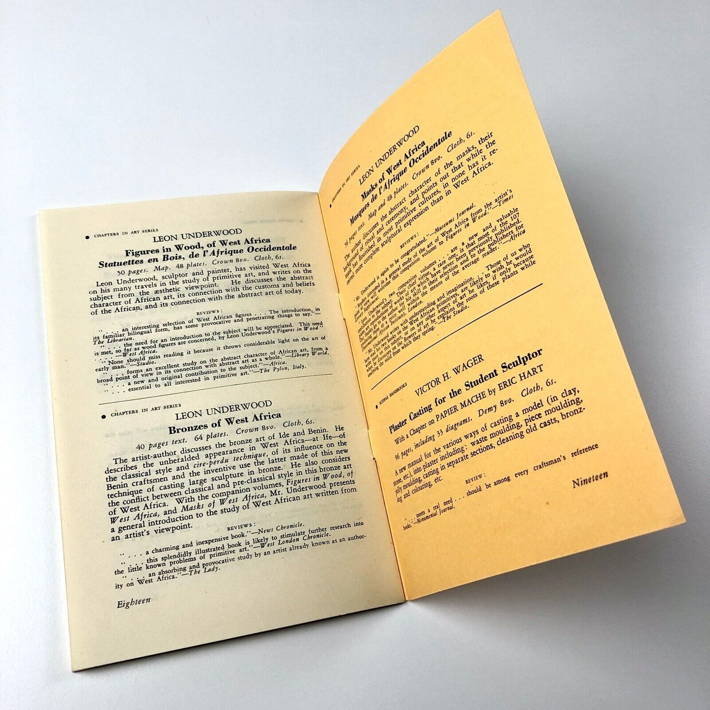 Books on the fine arts | AlecTiranti, London booklet 1949