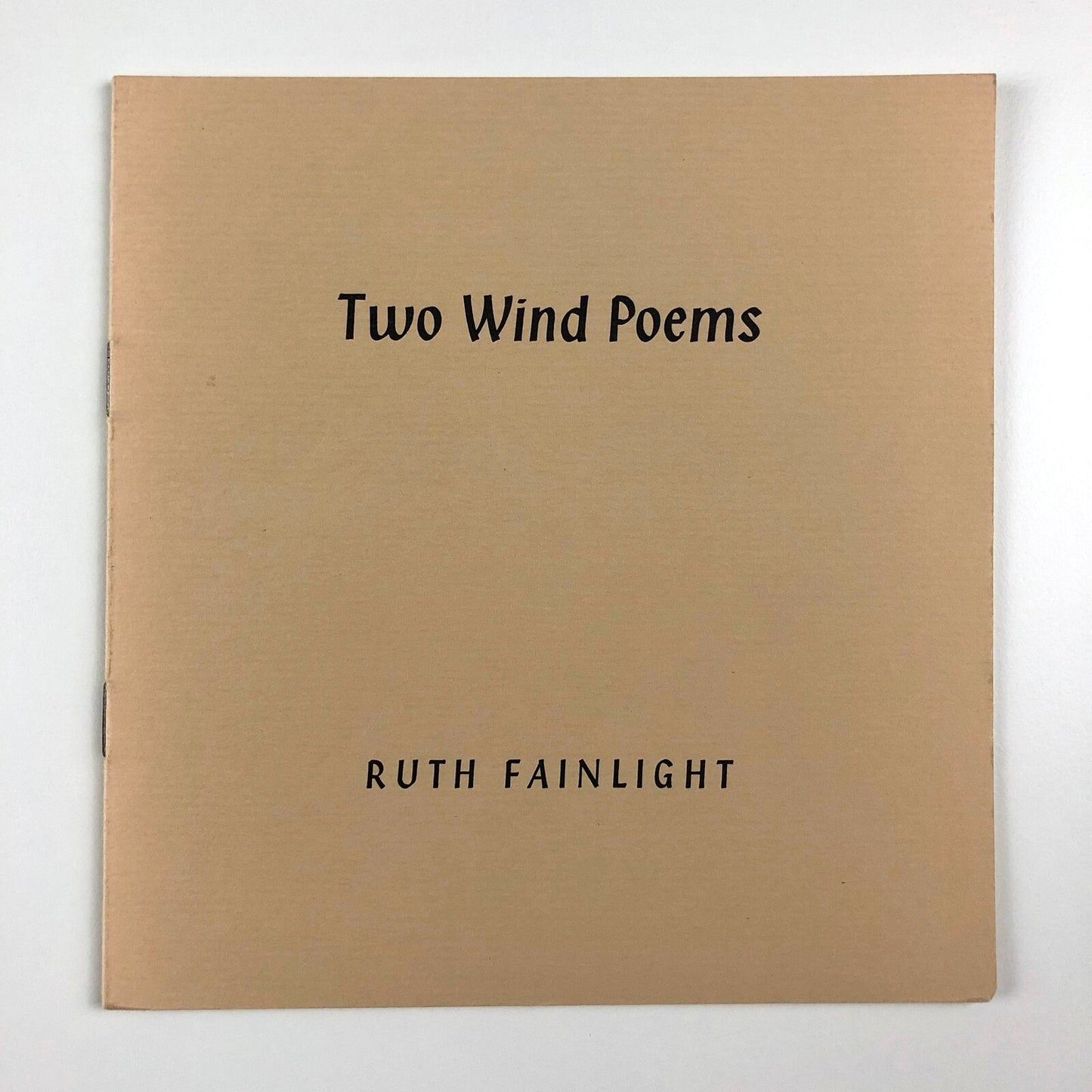 Two Wind Poems by Ruth Fainlight | Martin Booth publisher, 1980
