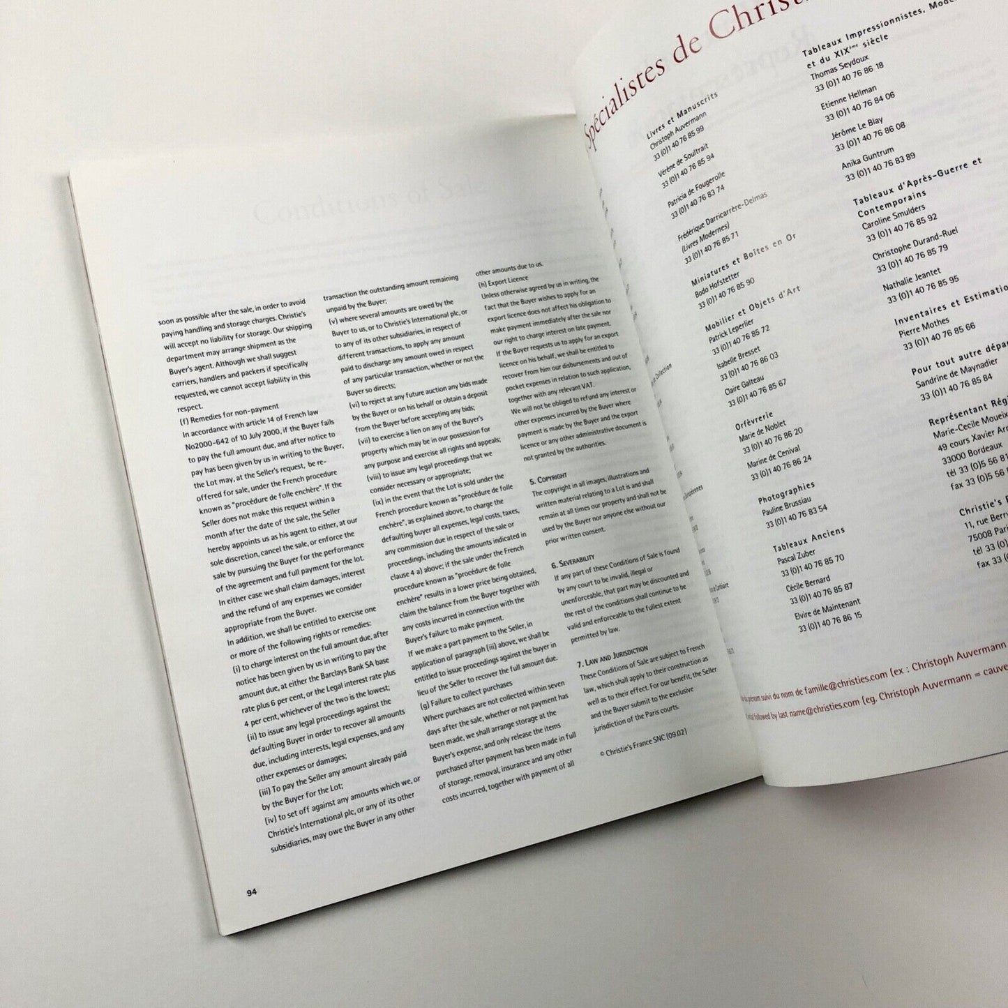 Christie’s Paris. Livres et Manuscrits d’Artistes | Avant-garde russe et reliures signees | 21 May 2003