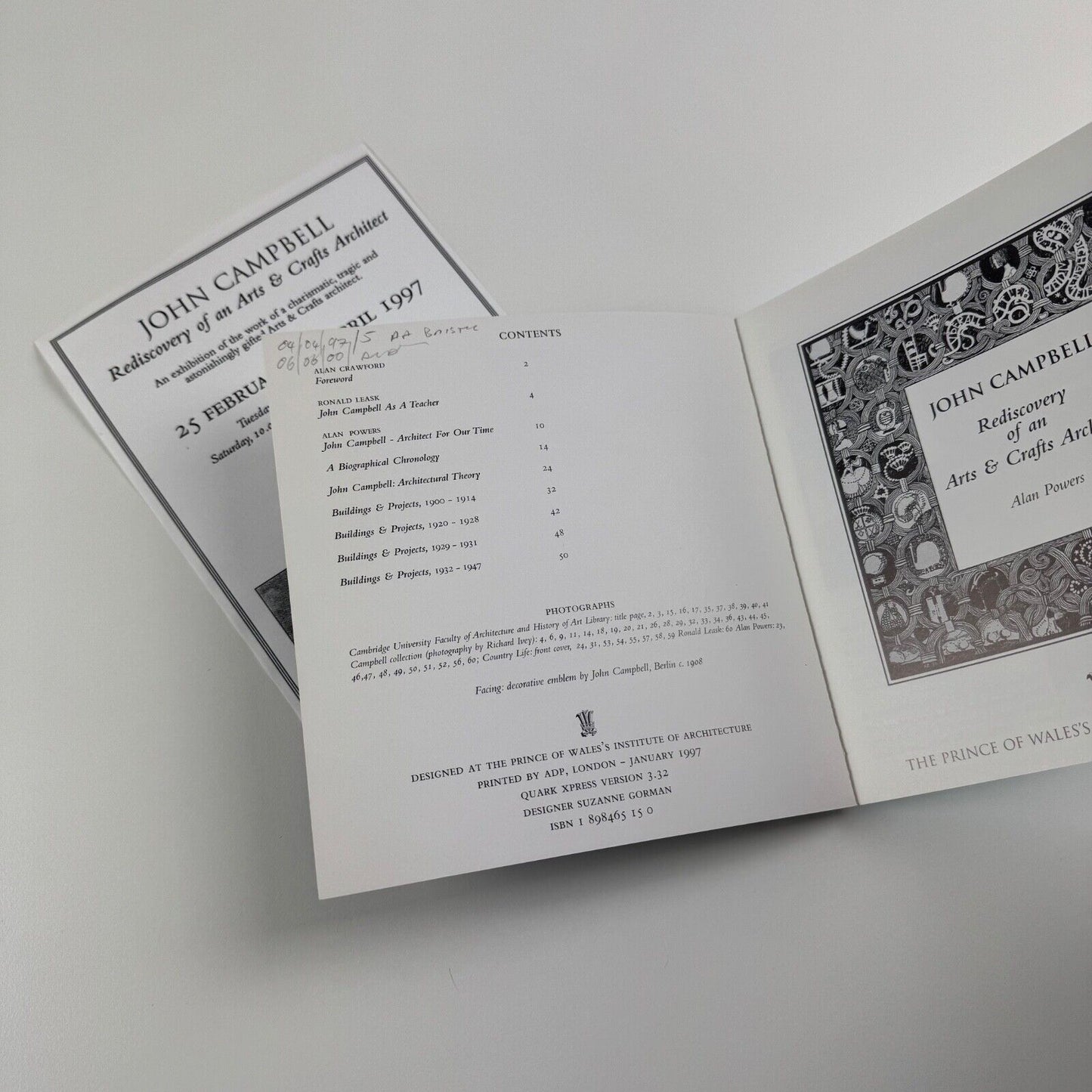 Folding card for Clifford Fishwick Paintings & Prints | Katharine House Gallery, 2000