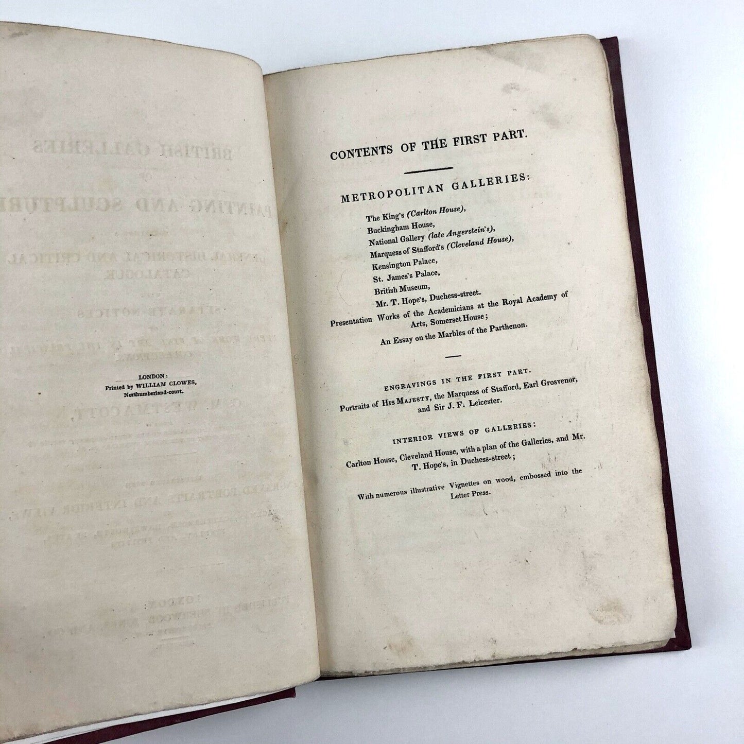 British Galleries of Painting and Sculpture comprising a General Historical and Critical Catalogue, with separate notices of every work of Fine Art in the principal collections by C.M. Westmacott | Sherwood, Jones and Co, 1824